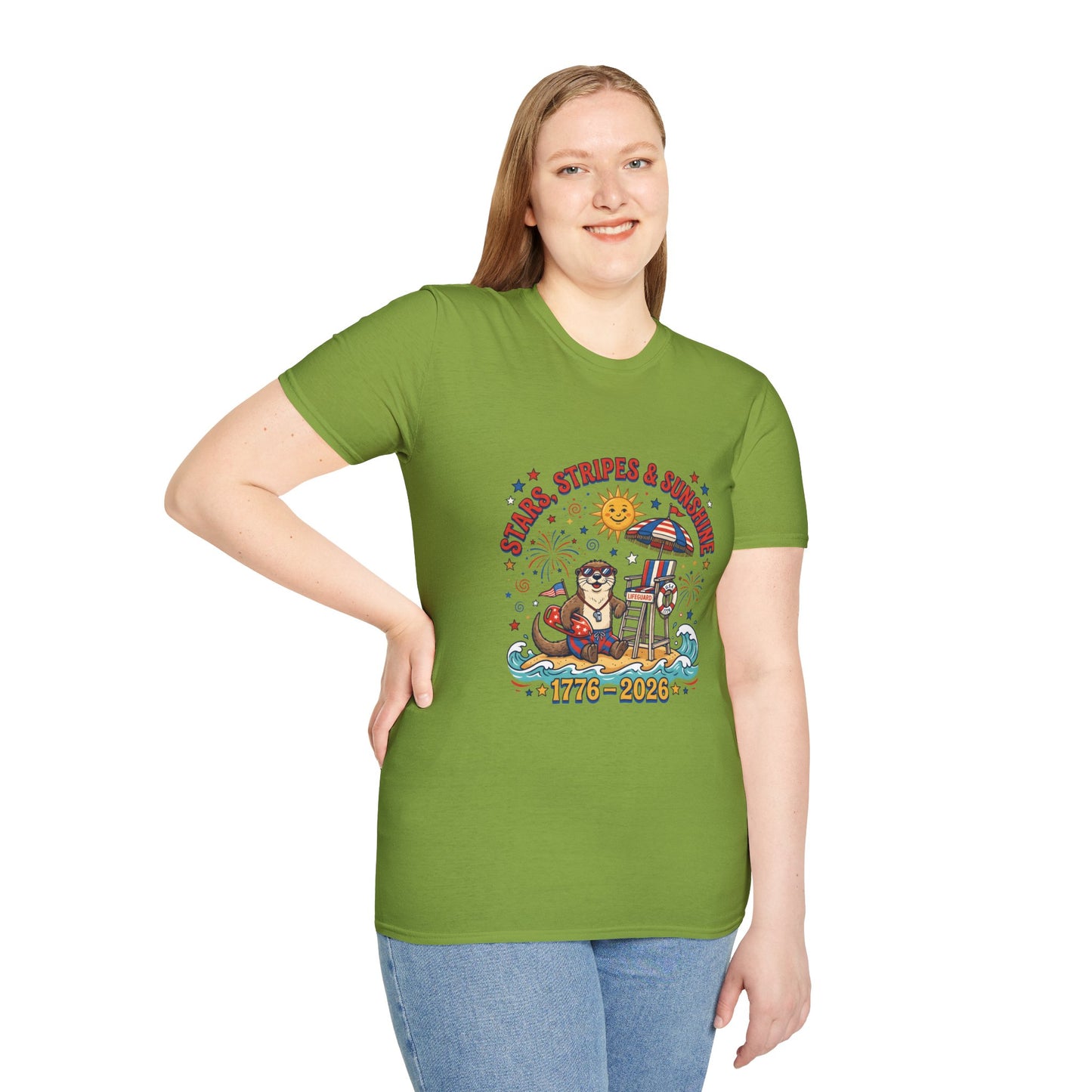 Stars, Stripes & Sunshine T-Shirt — Patriotic 1776–2026 Summer Tee, 4th of July Shirt