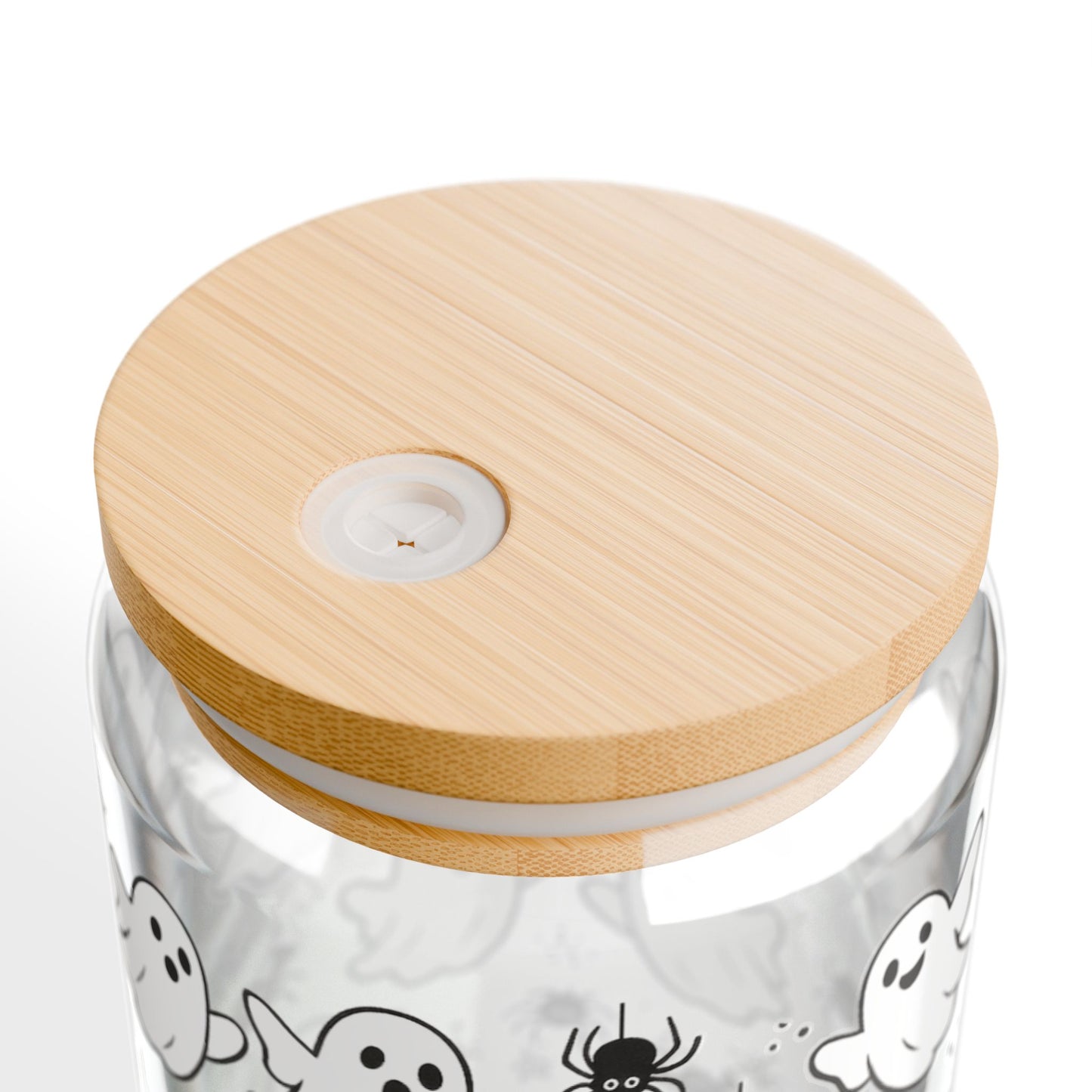 Ghostly Sipper Glass, 16oz - Cute Halloween Drinkware, Spooky Party Decor, Trick or Treat Cup