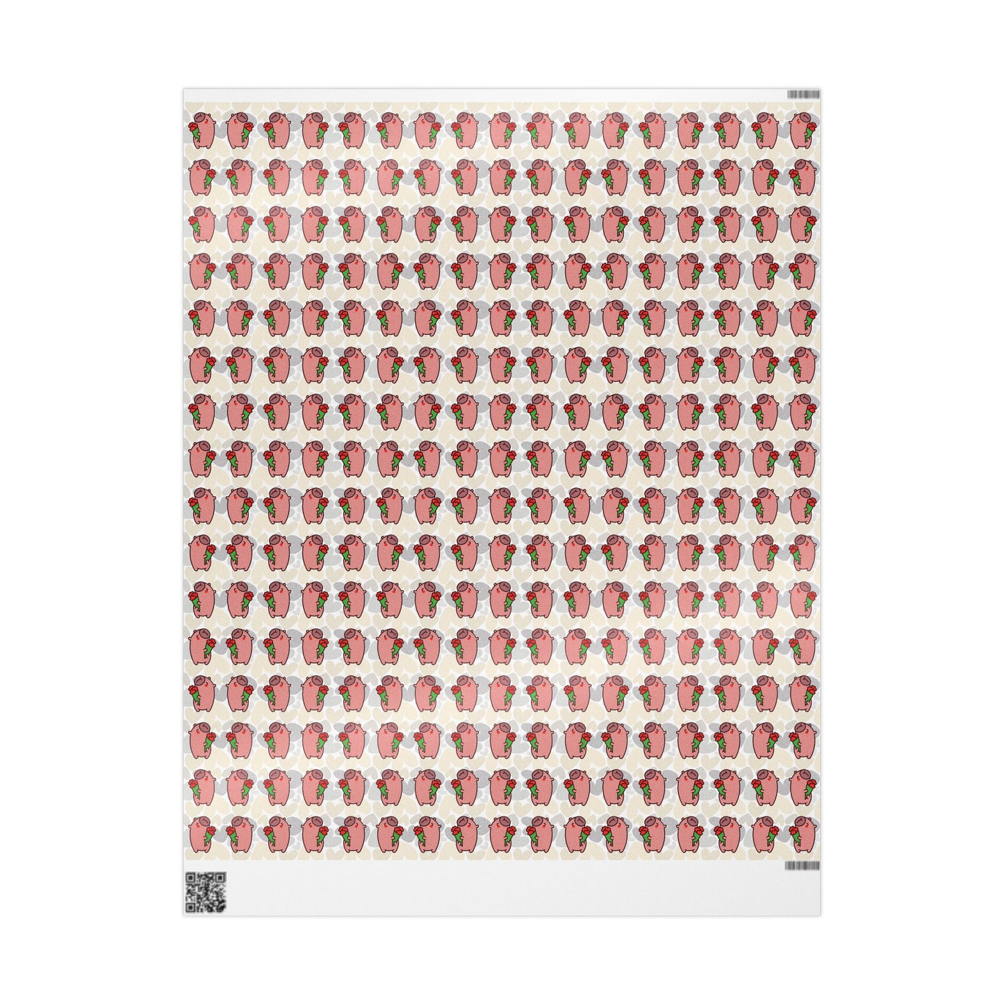 Valentine's Day Wrapping Paper — Cute Capybara Gift Wrap for Birthday, Baby Shower