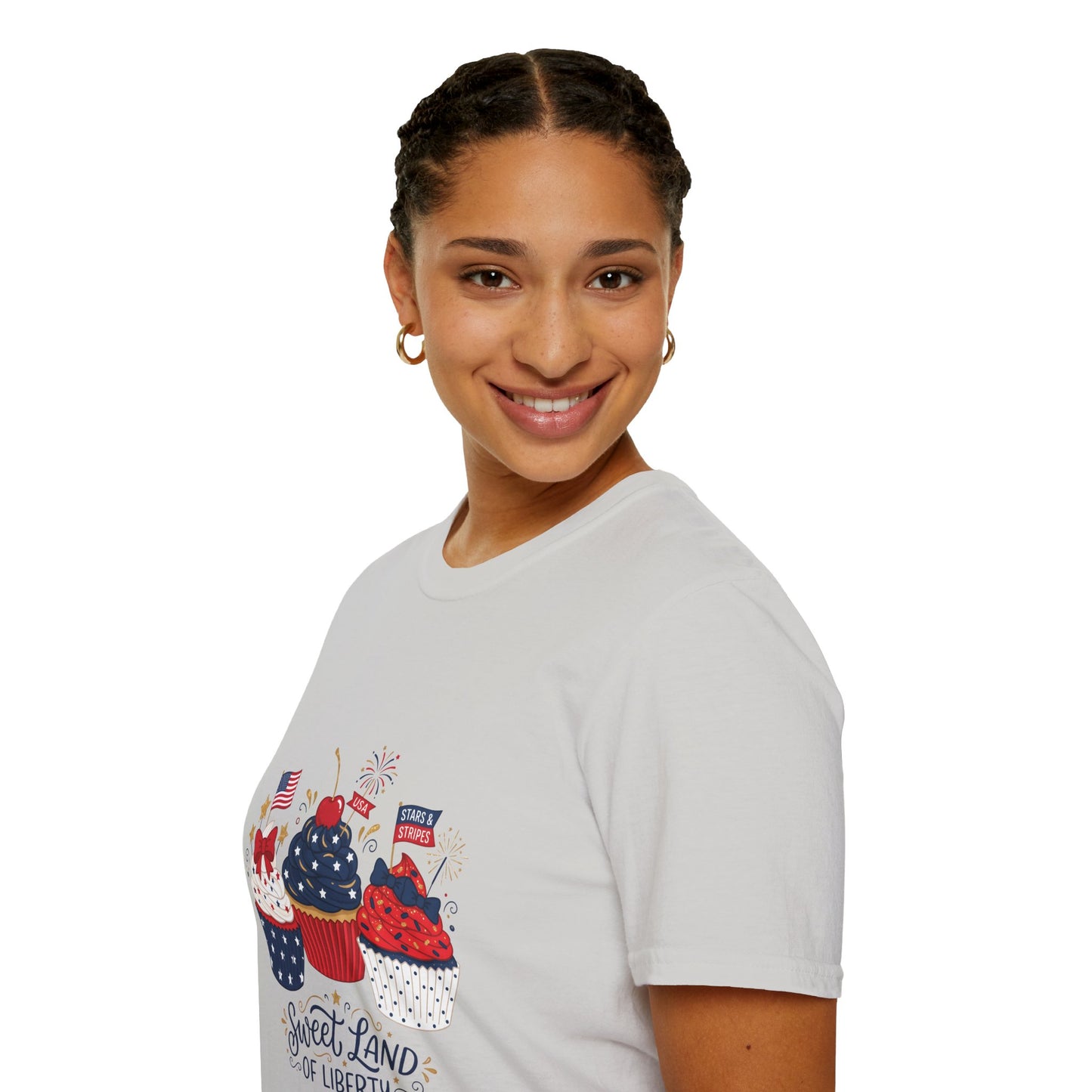 Patriotic Cupcakes T-Shirt — "Sweet Land of Liberty" 4th of July Tee