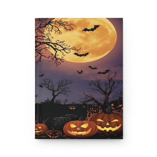 Halloween Themed Hardcover Journal, Spooky Notebook