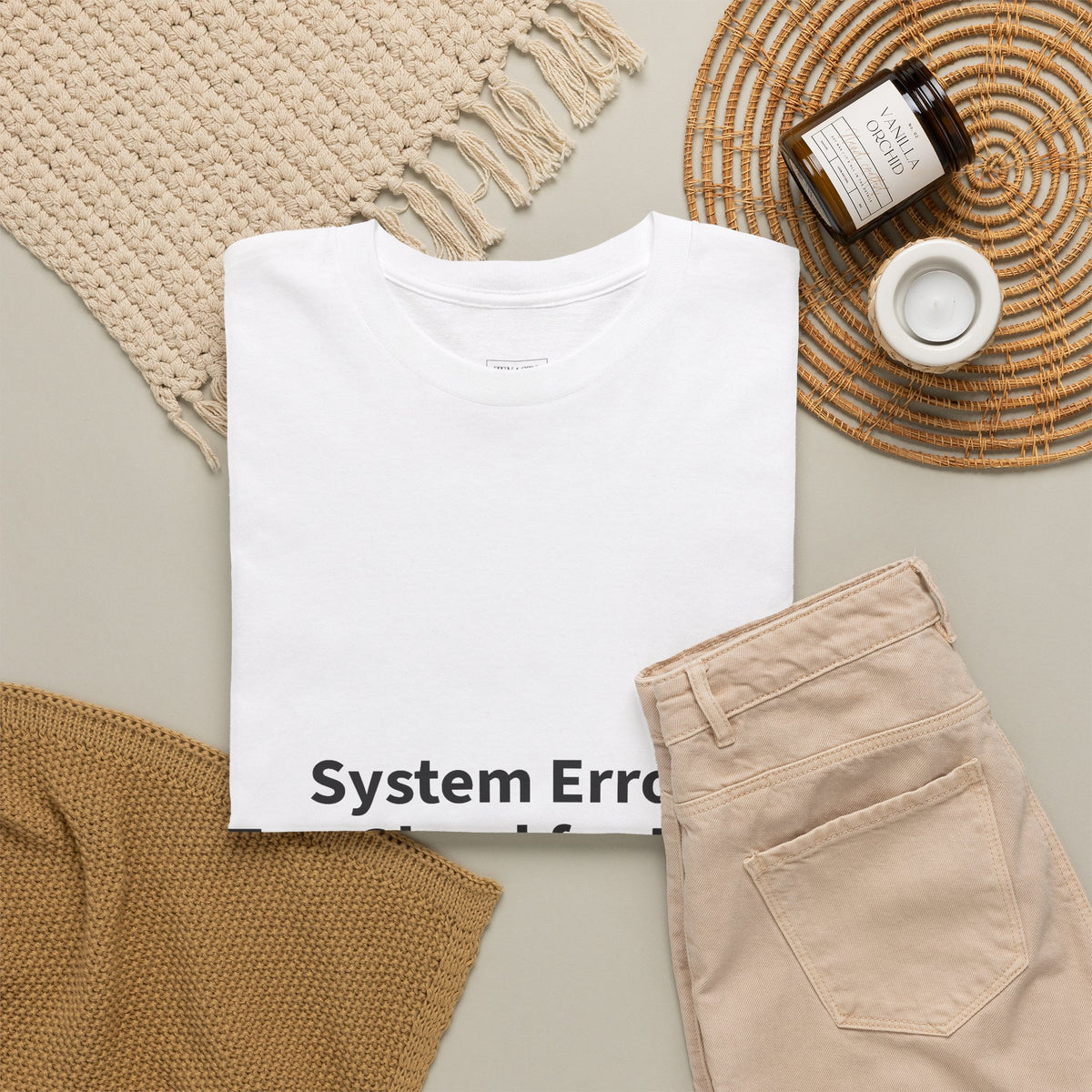 System Error Tee - Unisex Heavy Cotton Shirt, Perfect for Halloween, Geeky Fun