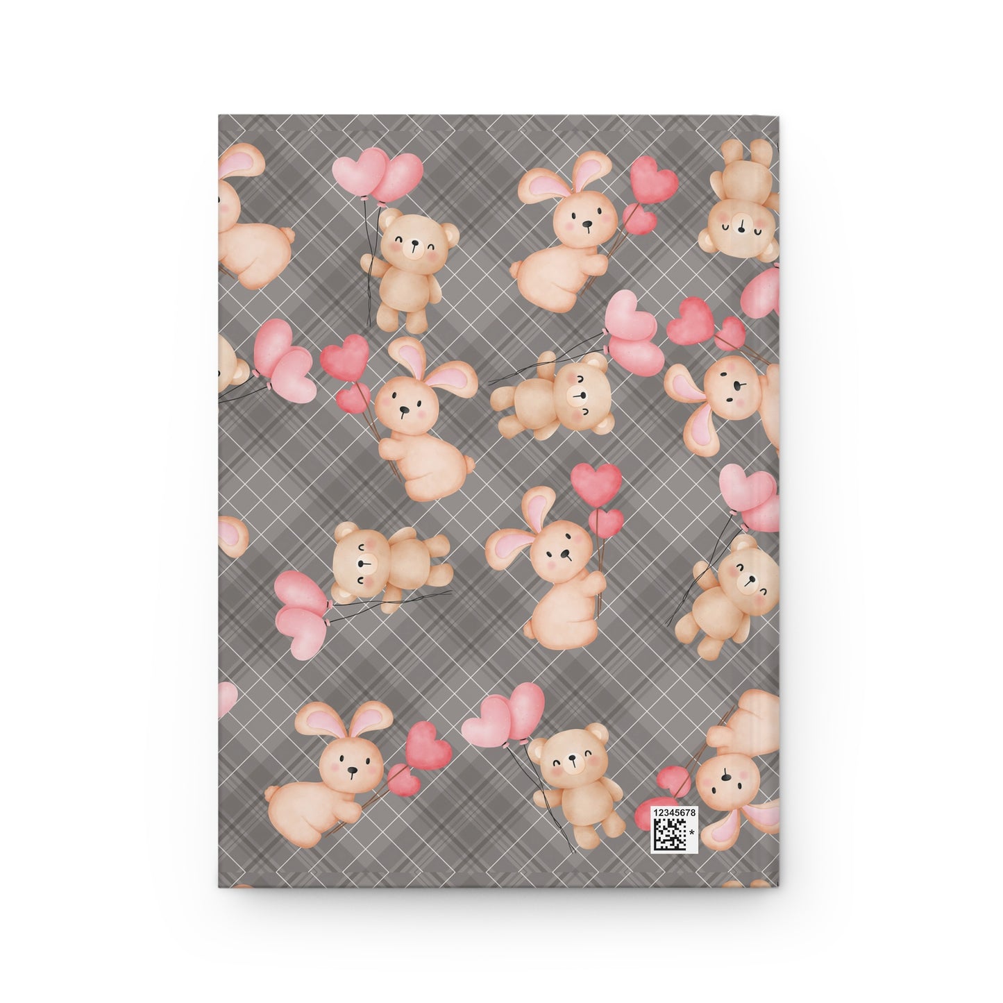 Cute Bunny & Bear Hardcover Journal — Gift for Valentine's Day, Birthdays & Book Lovers