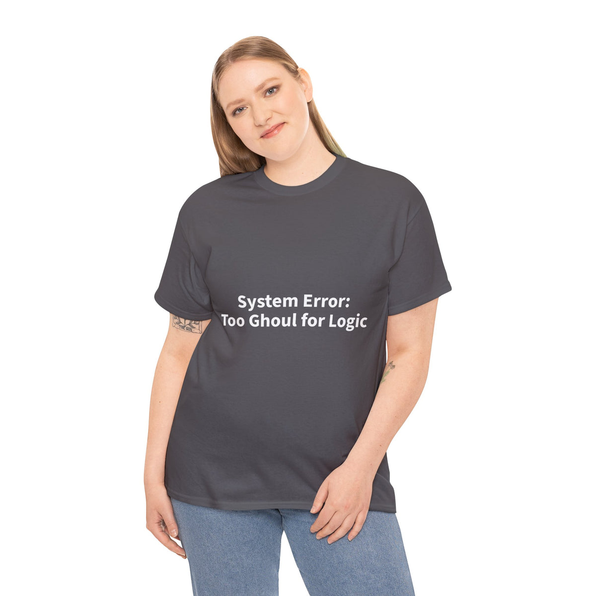 System Error Tee - Unisex Heavy Cotton Shirt, Perfect for Halloween, Geeky Fun