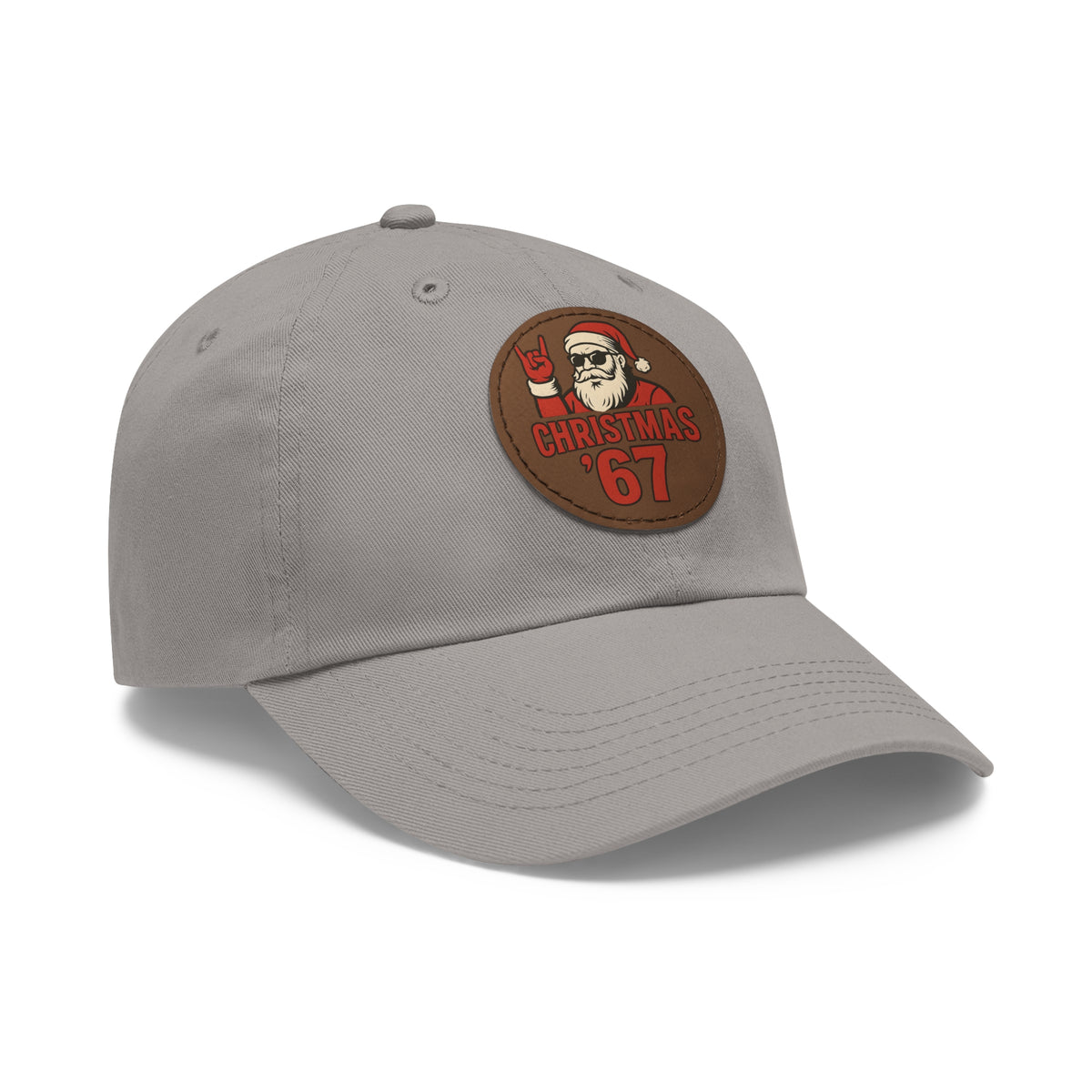 Christmas '67 Hat — Retro Santa Leather Patch Cap