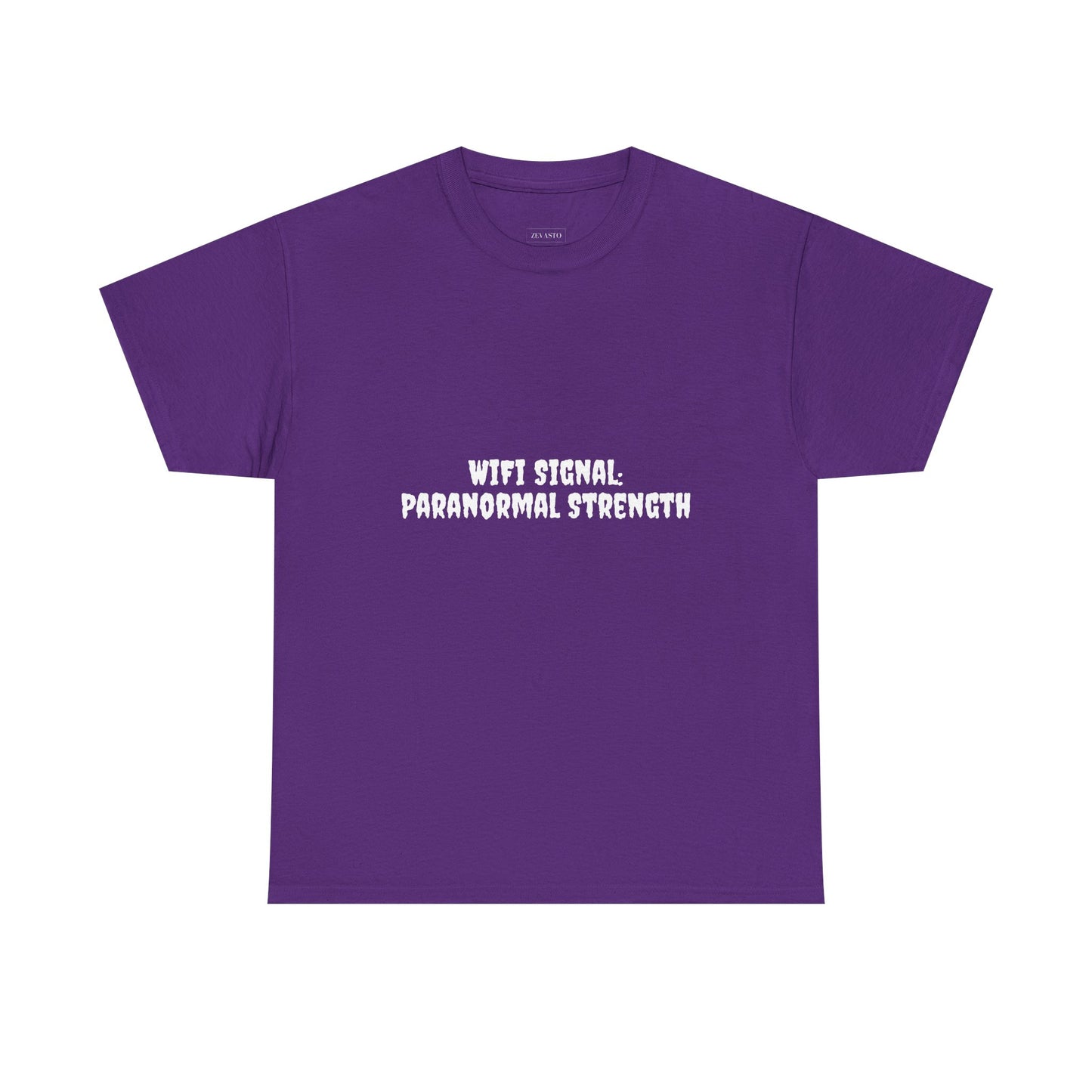 Paranormal Strength Tee, Unisex Heavy Cotton Tee, Funny Wifi Signal T-Shirt, Humor Apparel