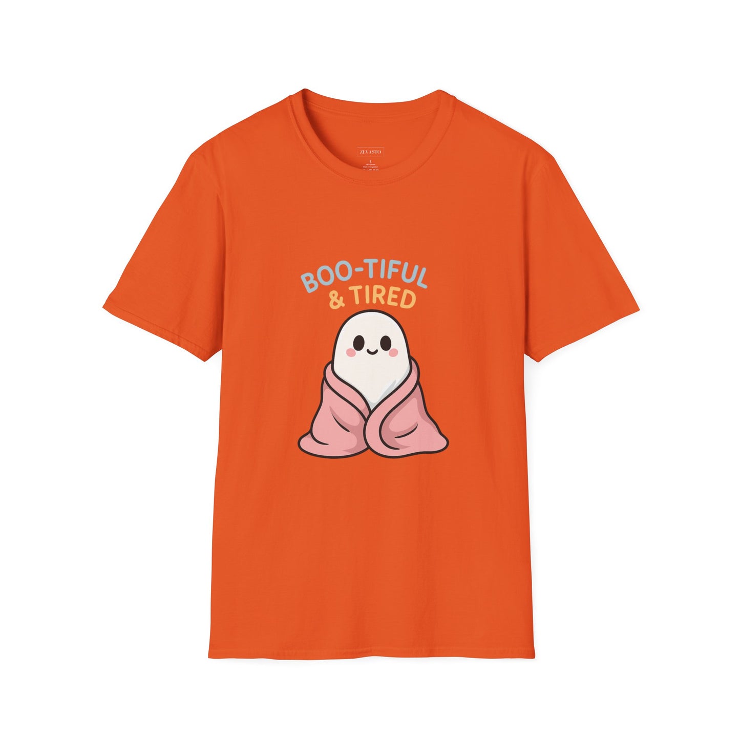 Boo-Tiful & Tired T-Shirt, Halloween-Themed Unisex T-Shirt