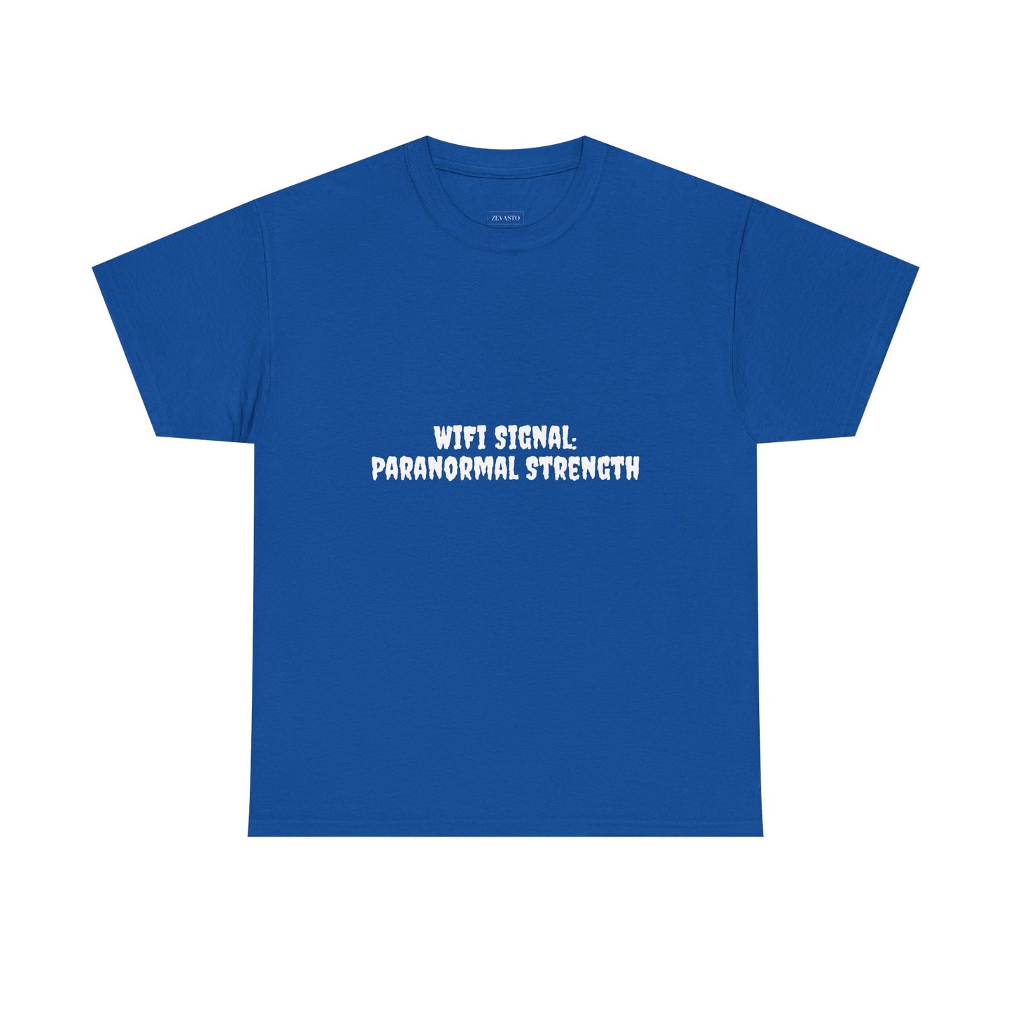 Paranormal Strength Tee, Unisex Heavy Cotton Tee, Funny Wifi Signal T-Shirt, Humor Apparel