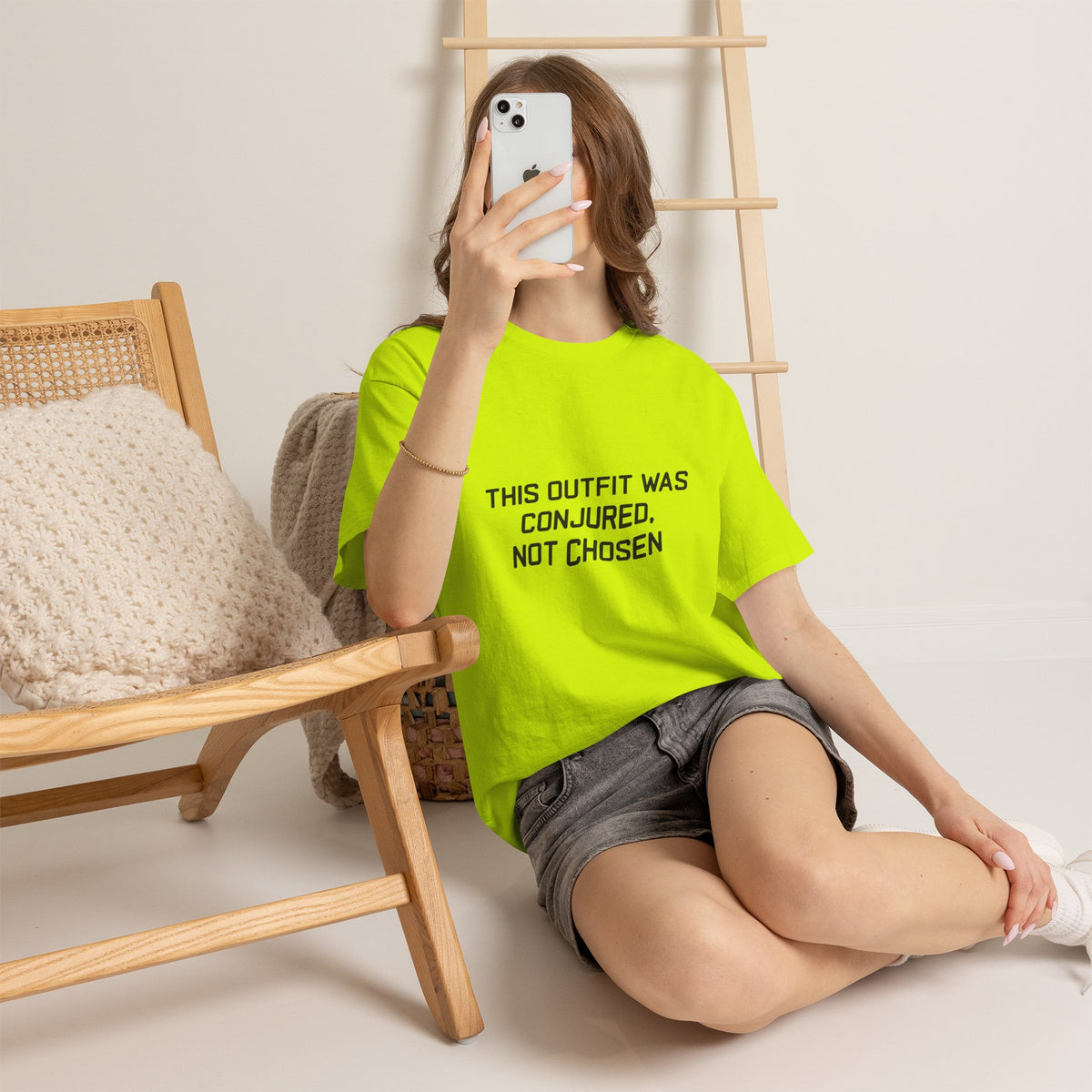 Unisex Heavy Cotton Tee - 'This Outfit Was Conjured, Not Chosen' - Funny Halloween T-shirt