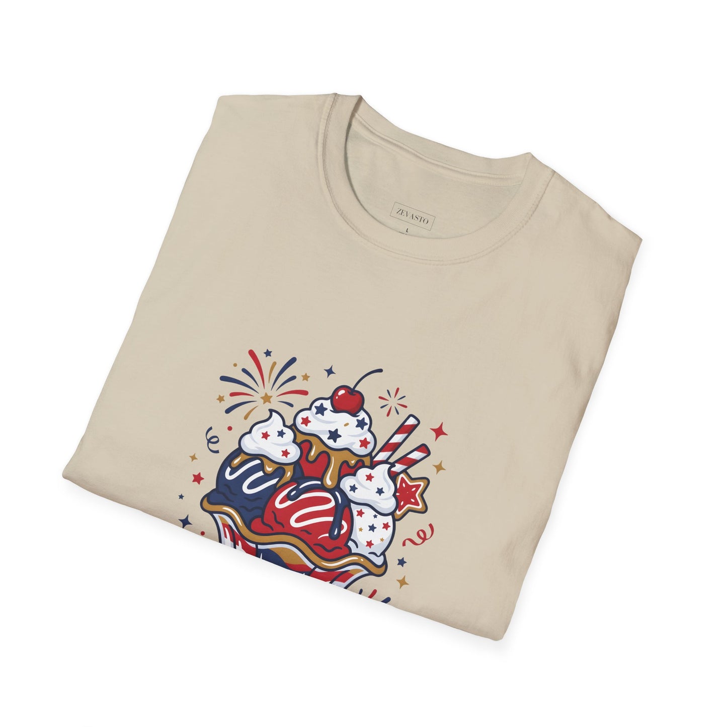 Sweet Liberty Ice Cream T-Shirt — Patriotic 4th of July Sundae Tee