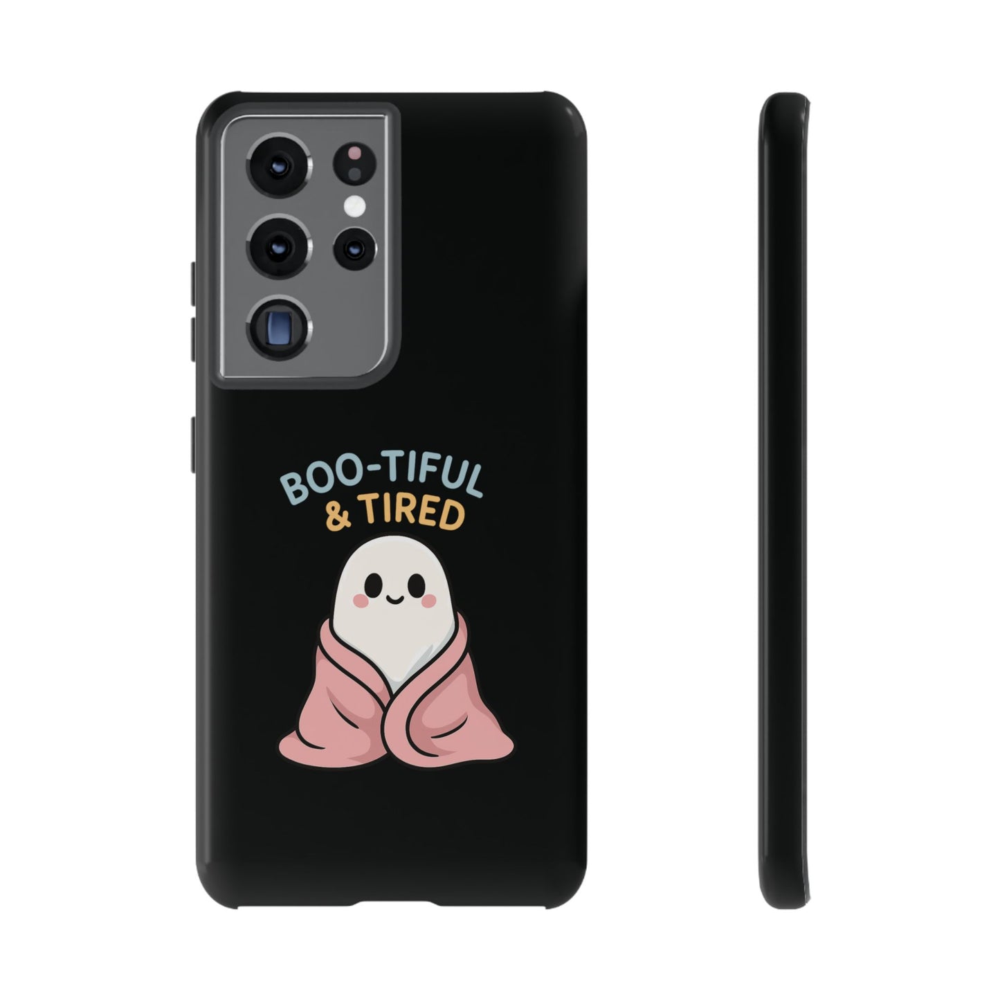 Boo-tiful & Tired Phone Case, Halloween-Themed Design
