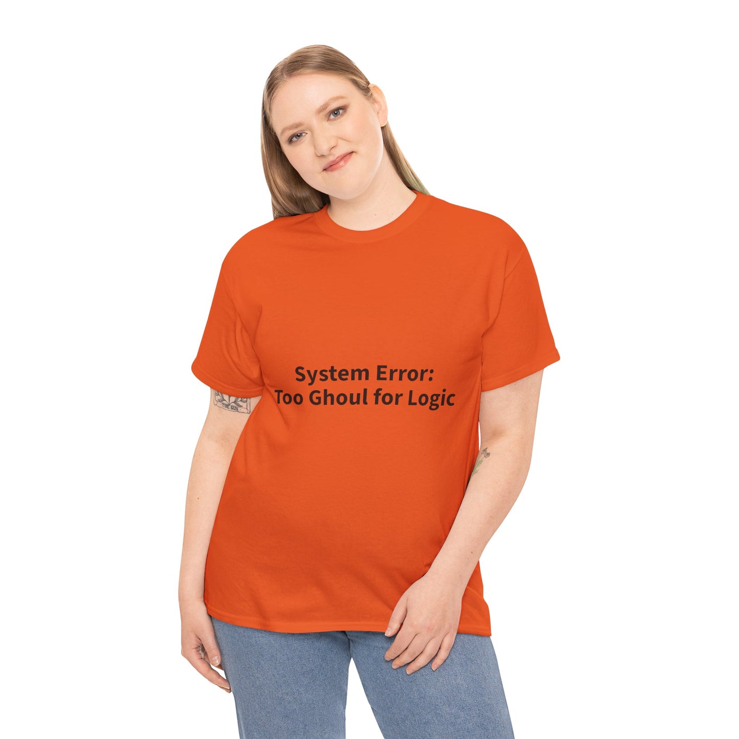System Error Tee - Unisex Heavy Cotton Shirt, Perfect for Halloween, Geeky Fun