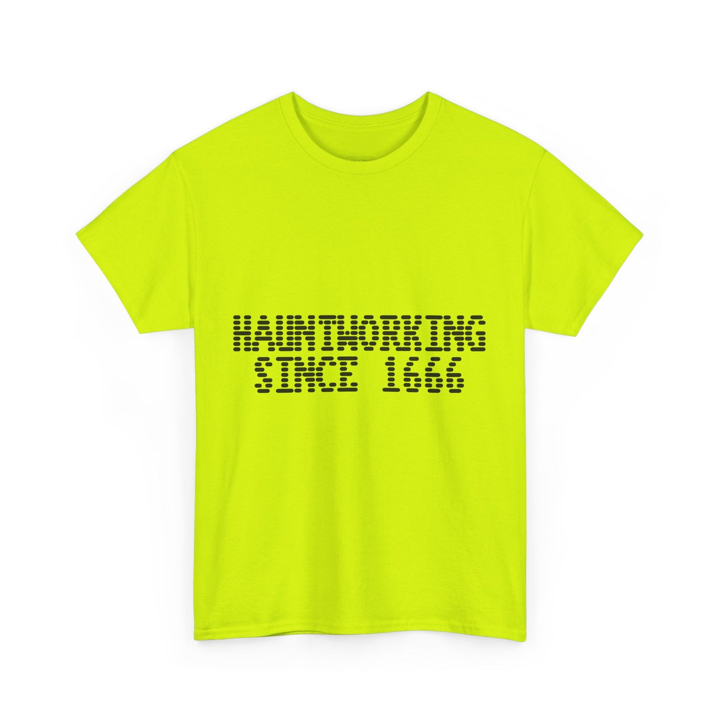Hauntworking Since 1666-Cotton Tee, Halloween-Themed Tshirt