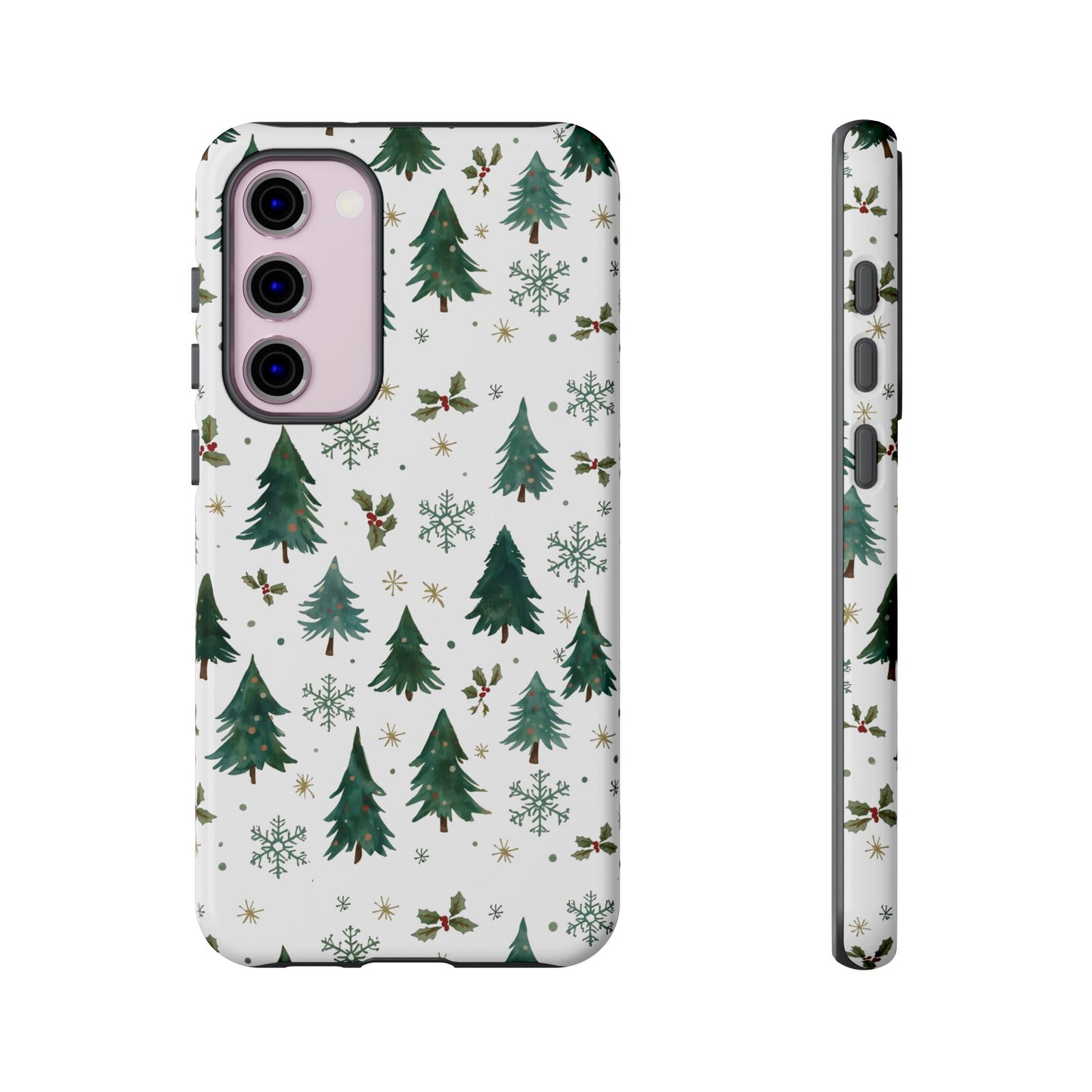 Winter Forest Phone Case, Christmas-Themed Dual Layer Phone Case for Iphone 17, 16, 15 & Samsung