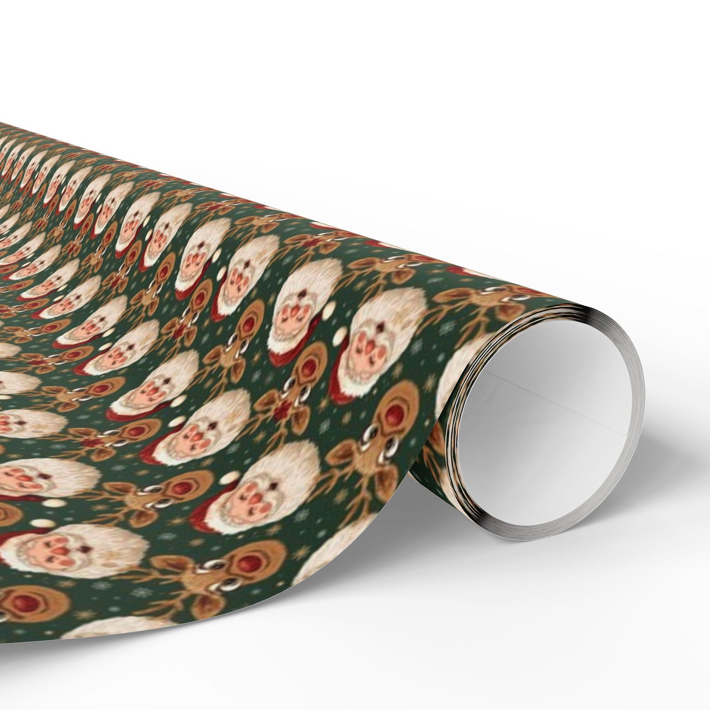 Christmas Gift Wrapping Papers, Holiday Elegant Gift Wrap, Luxury Paper for Gifts, Santa and Reindeer Design