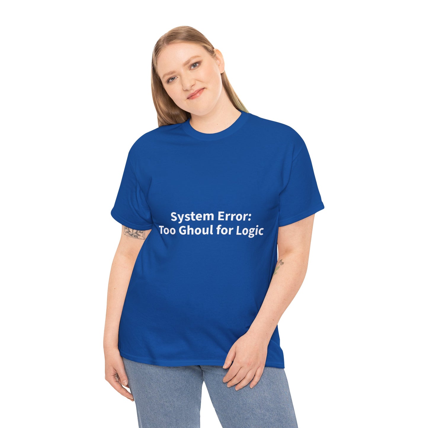 System Error Tee - Unisex Heavy Cotton Shirt, Perfect for Halloween, Geeky Fun