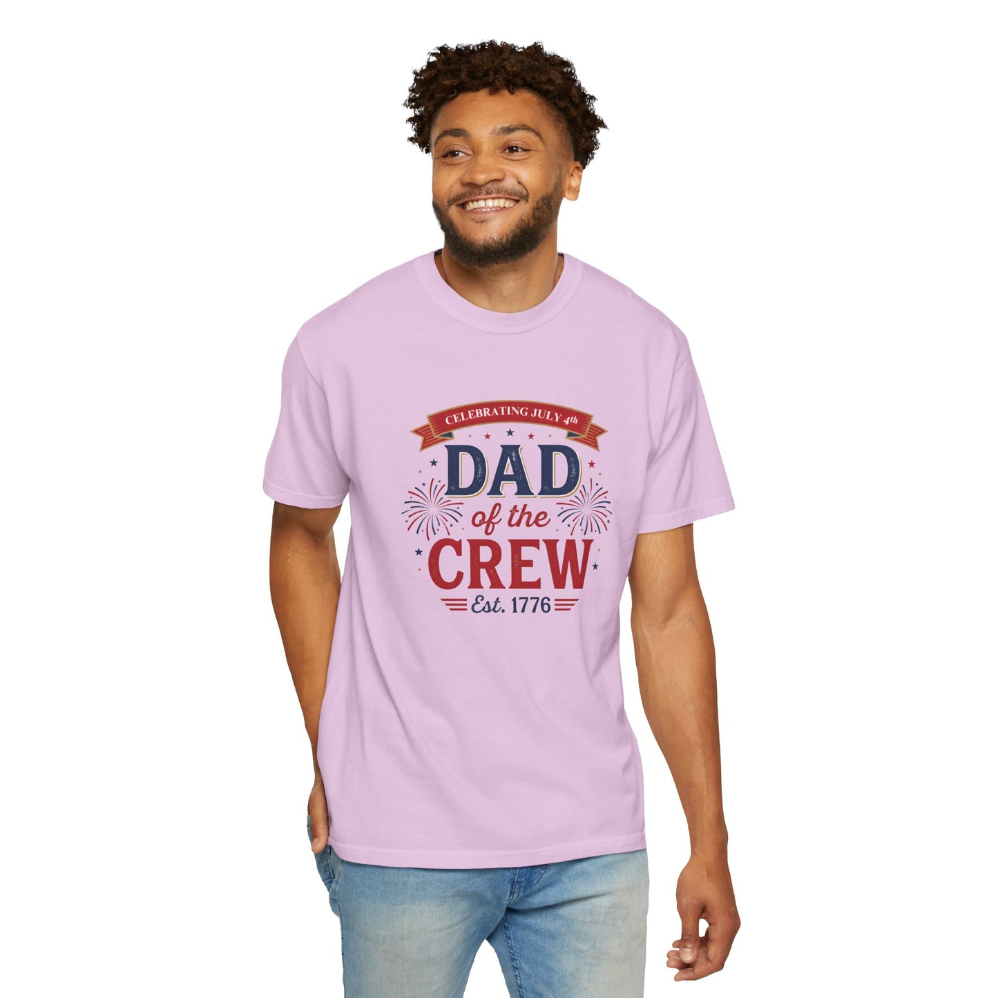 Dad of the Crew T-Shirt — Patriotic 4th of July Tee, Independence Day Shirt