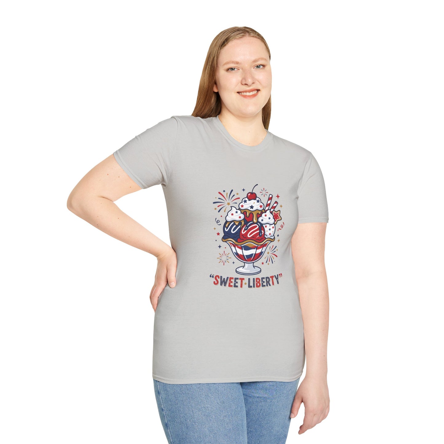 Sweet Liberty Ice Cream T-Shirt — Patriotic 4th of July Sundae Tee