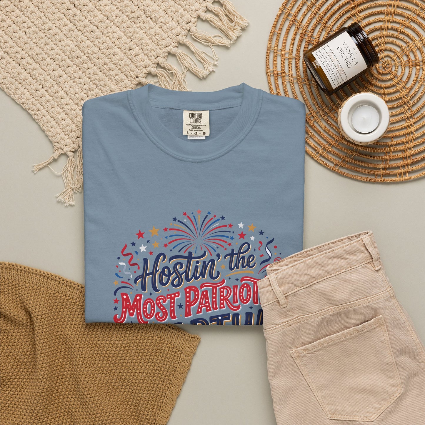 Patriotic 'Hostin' the Most Patriotic Party' T-Shirt, 4th of July Shirt, Independence Day Tee