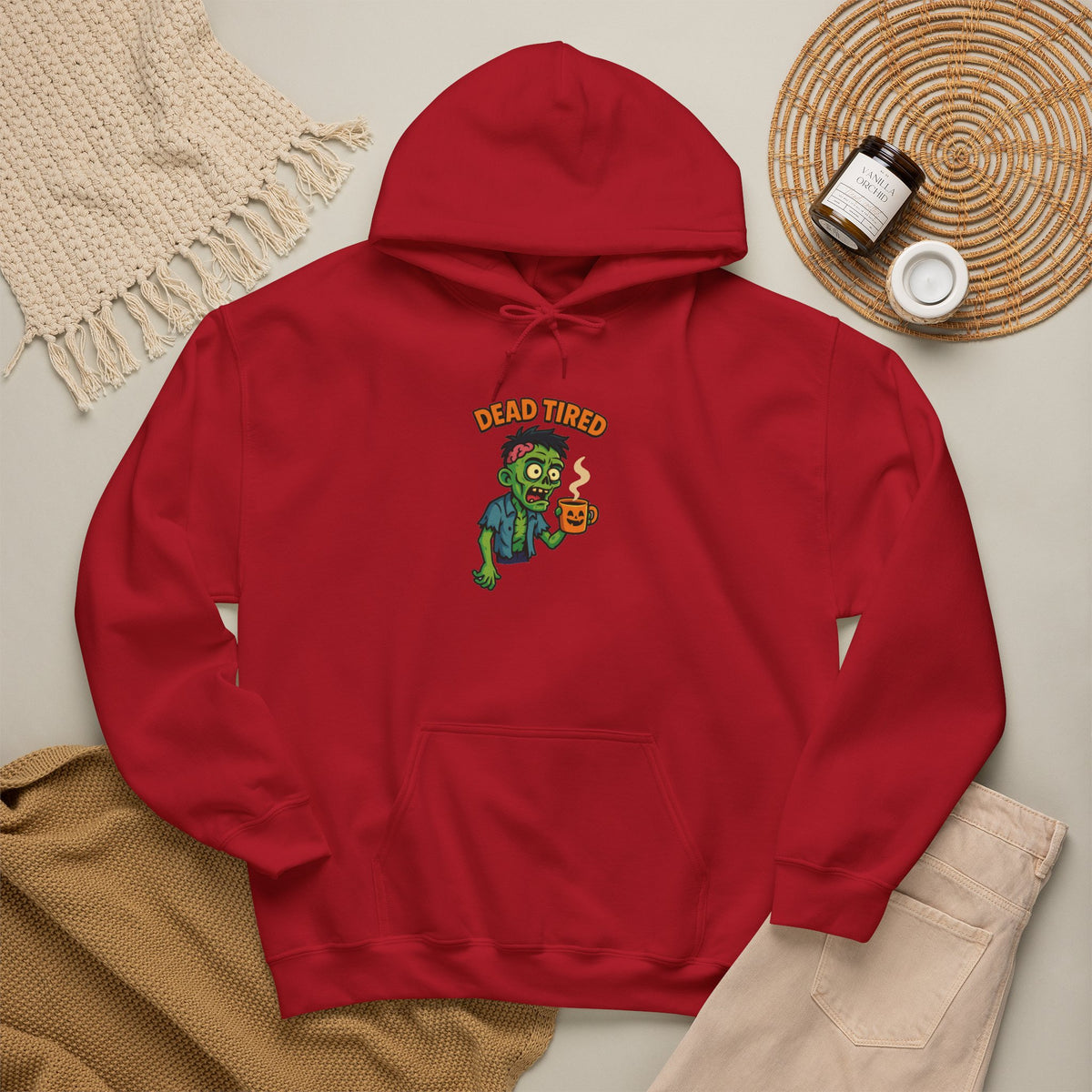 Zombie Themed Unisex Hoodie, Cozy Halloween Sweatshirt, Spooky Season Apparel