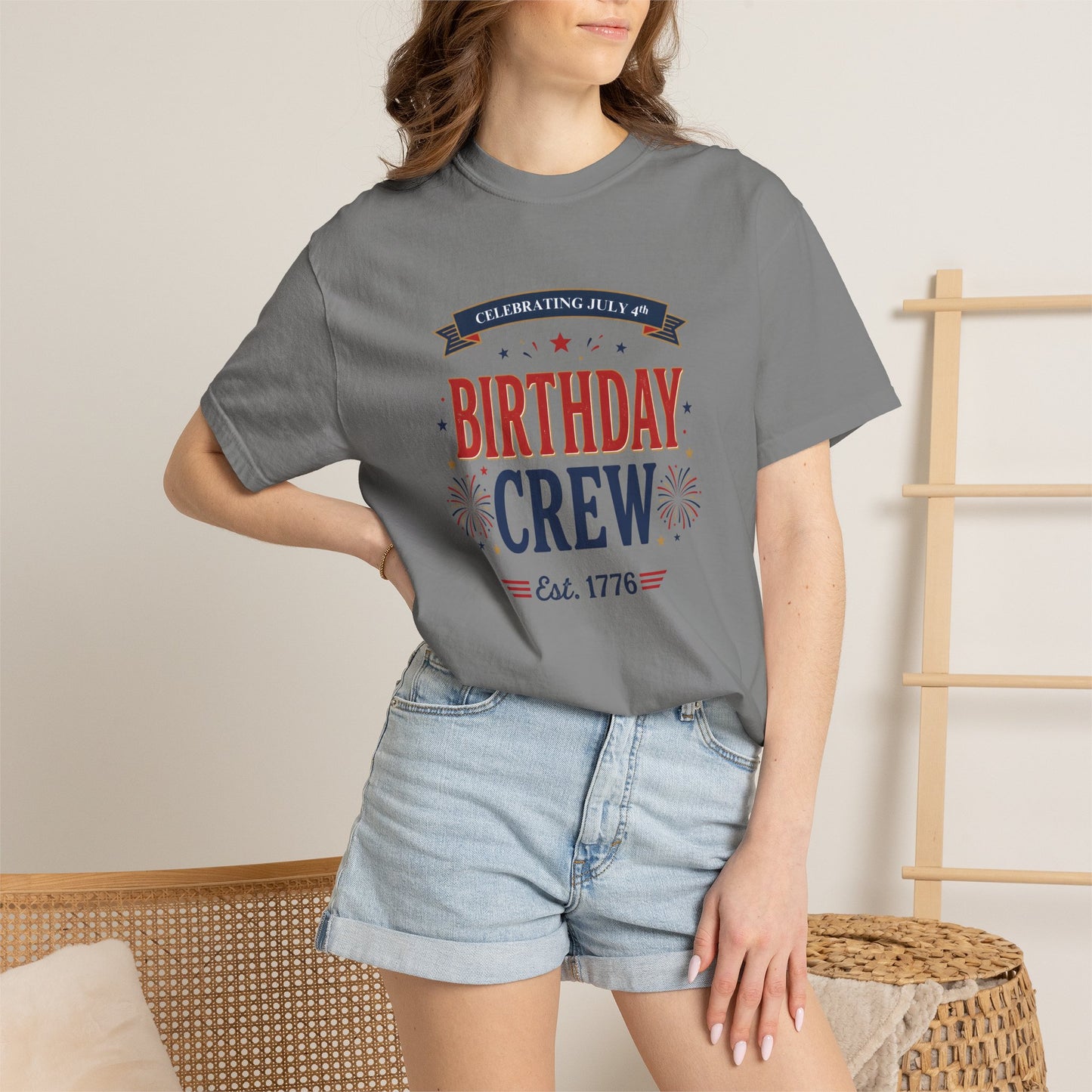 Birthday Crew T-Shirt — Patriotic Celebration Tee, 4th of July Shirt, Independence Day Gift