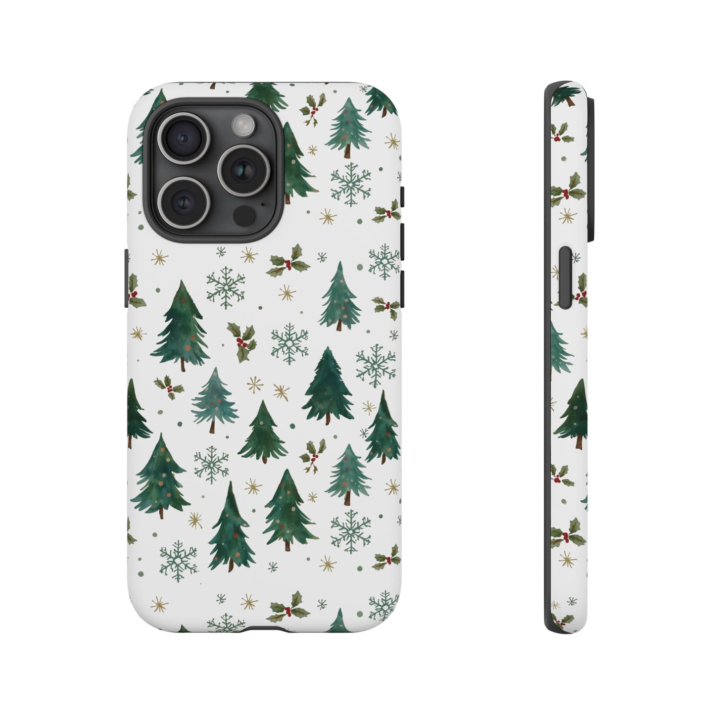 Winter Forest Phone Case, Christmas-Themed Dual Layer Phone Case for Iphone 17, 16, 15 & Samsung