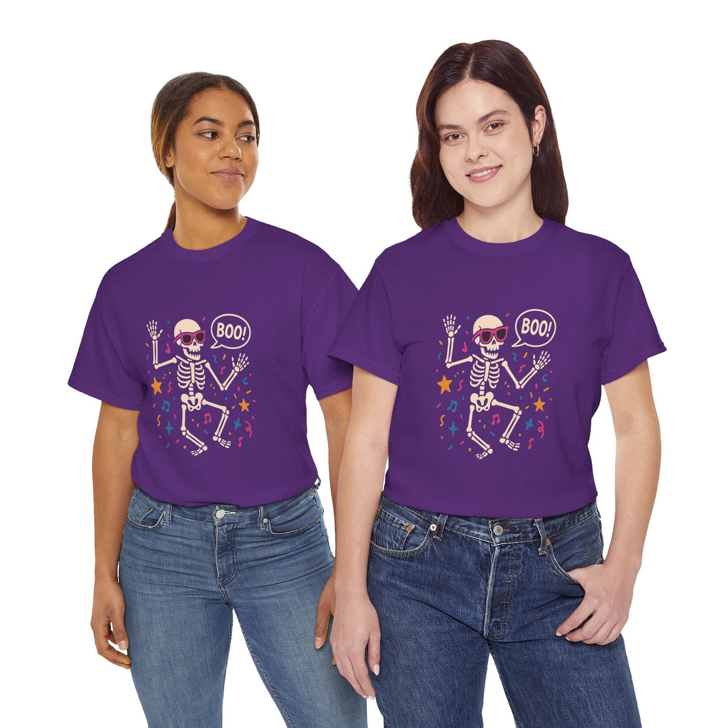 Halloween Skeleton Tee, Unisex Graphic Tee, Spooky Fun Shirt
