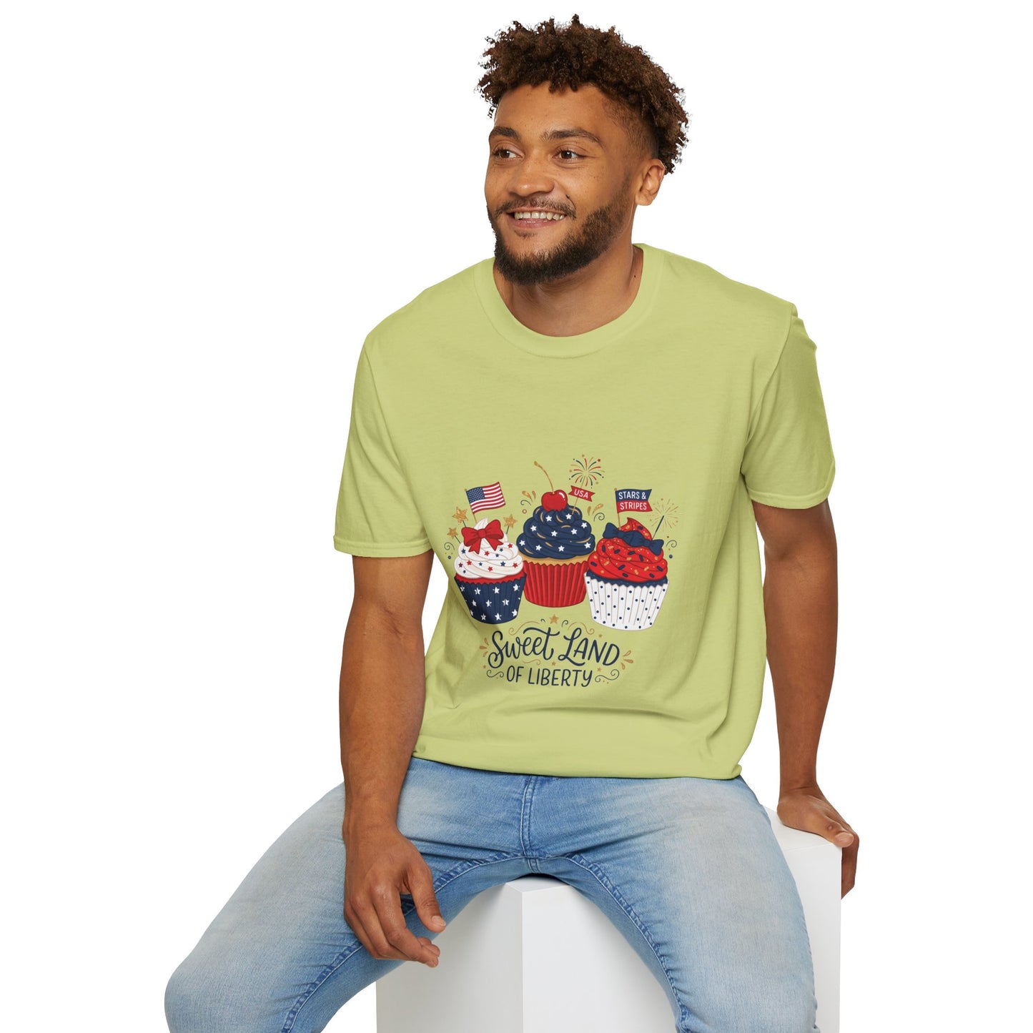 Patriotic Cupcakes T-Shirt — "Sweet Land of Liberty" 4th of July Tee