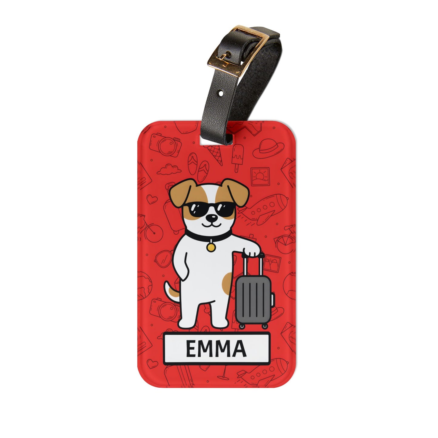 Personalized Dog Luggage Tag – Custom Name Travel ID Tag