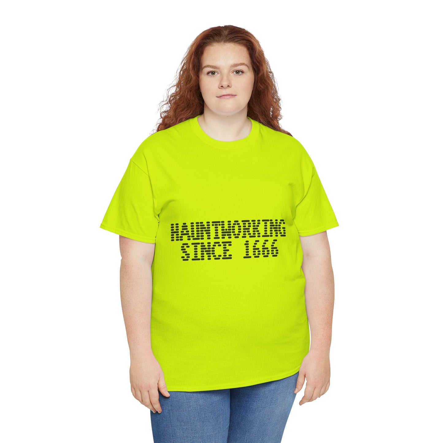 Hauntworking Since 1666-Cotton Tee, Halloween-Themed Tshirt