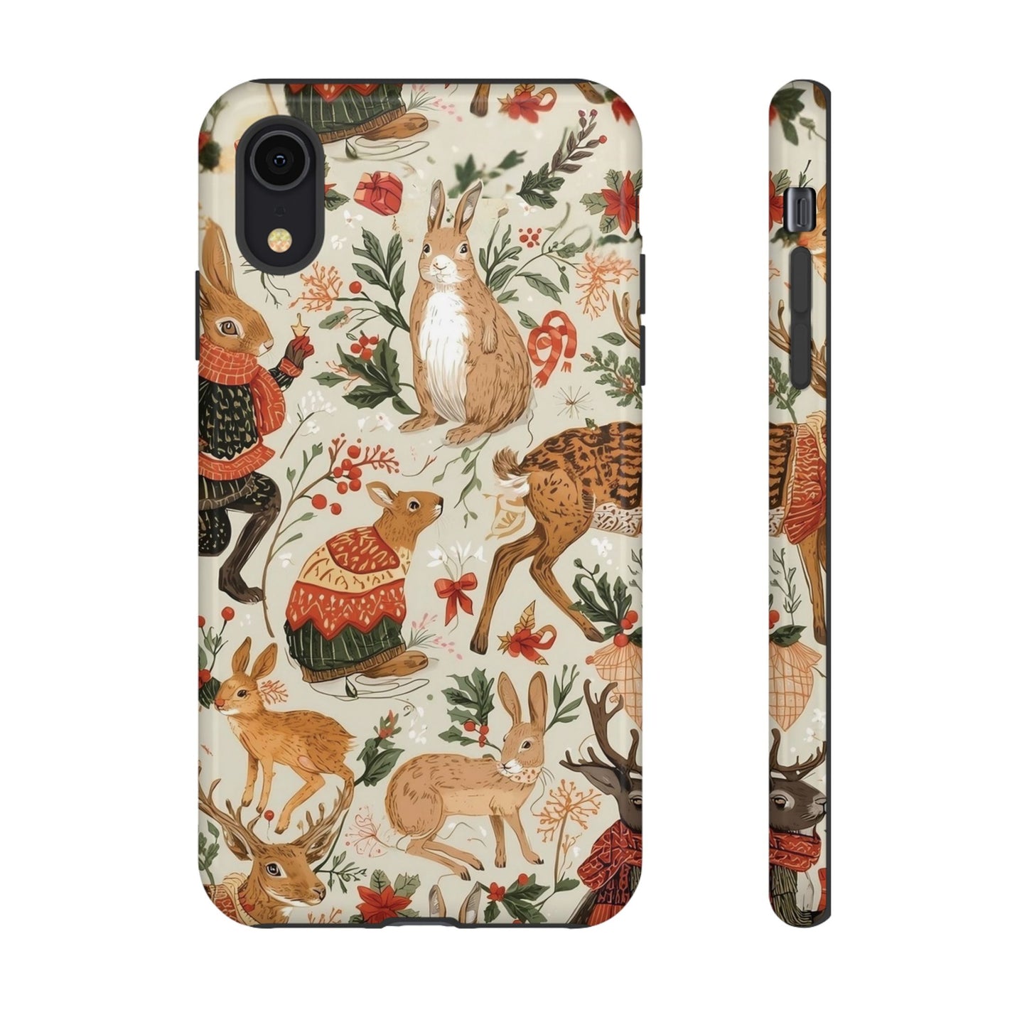 Christmas Phone Case, Animals in Christmas Spirit - Tough and Stylish for Nature Lovers
