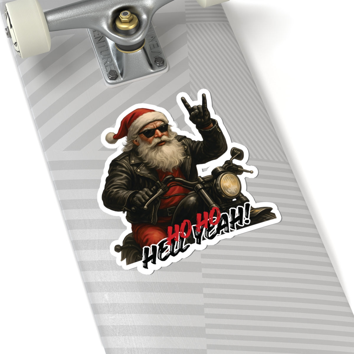 Rocker Santa Christmas Sticker, 4 Size Option