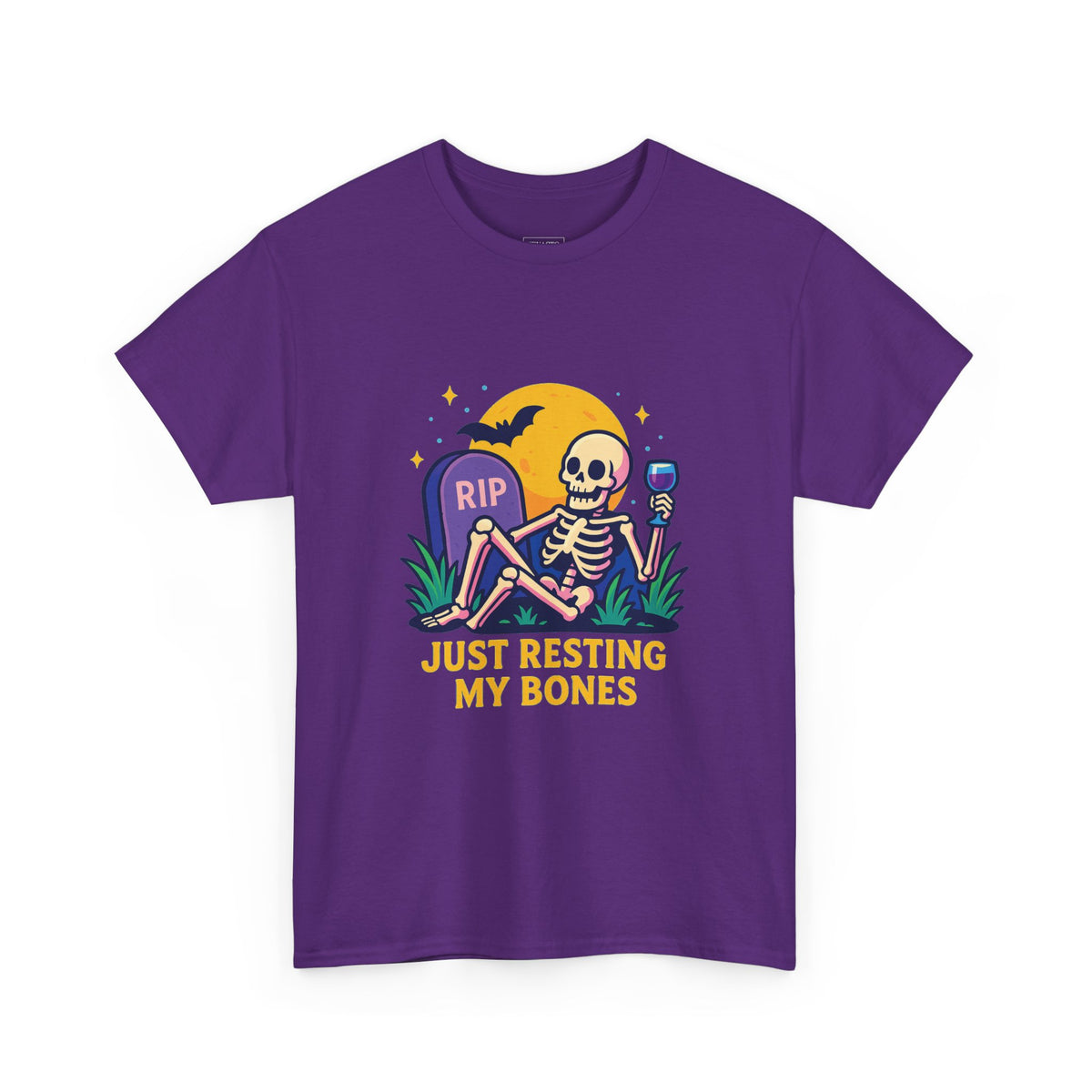 Skeleton Tee - Just Resting My Bones, Unisex Halloween Shirt