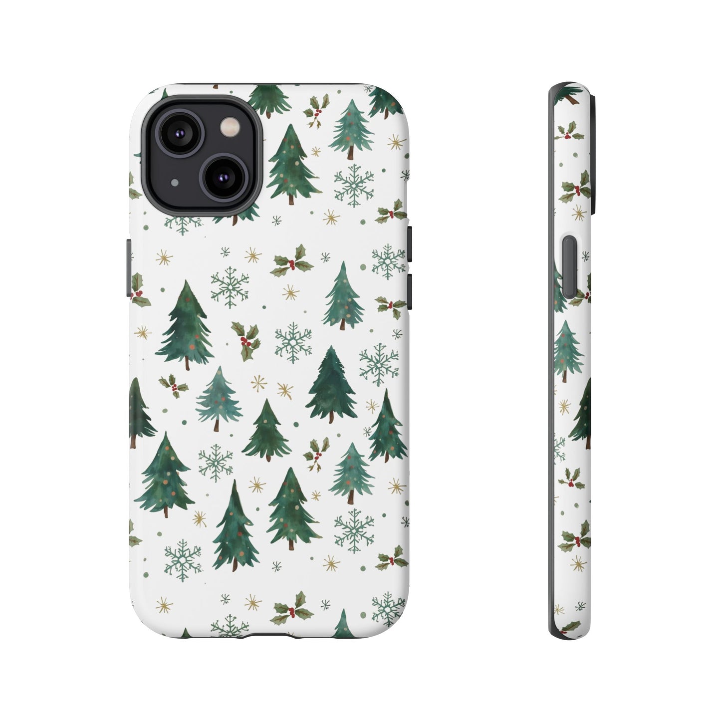 Winter Forest Phone Case, Christmas-Themed Dual Layer Phone Case for Iphone 17, 16, 15 & Samsung