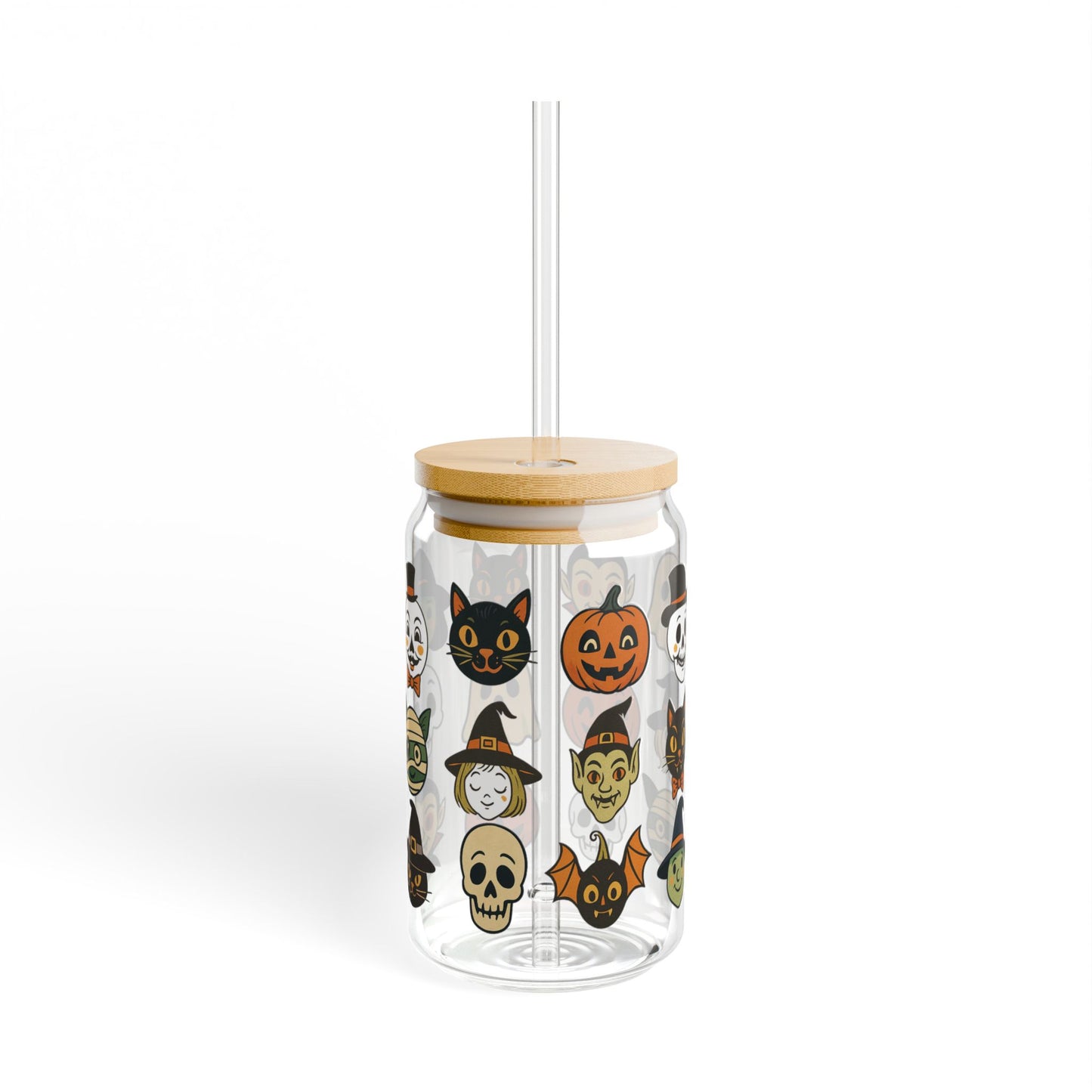 Halloween Sipper Glass, 16oz | Spooky Drinkware for Parties