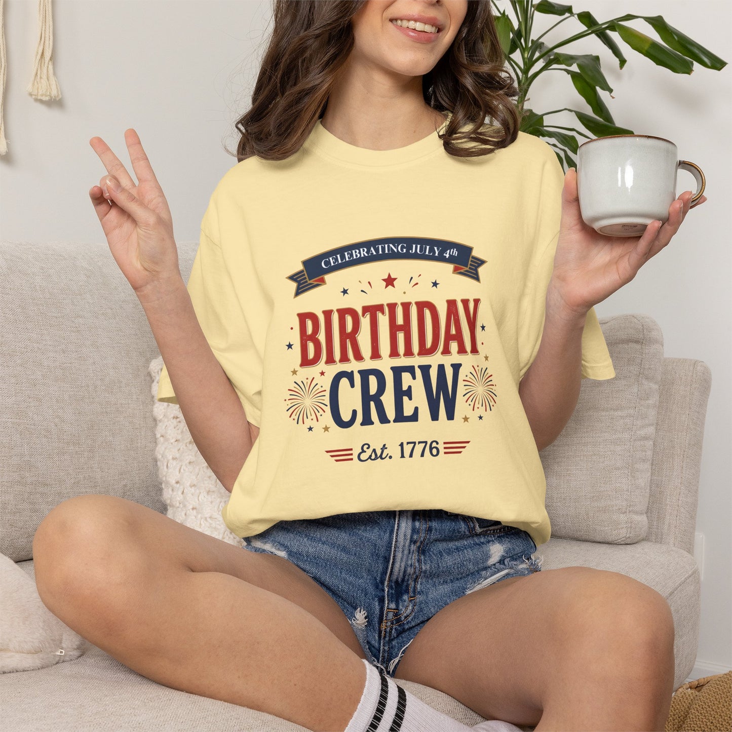 Birthday Crew T-Shirt — Patriotic Celebration Tee, 4th of July Shirt, Independence Day Gift