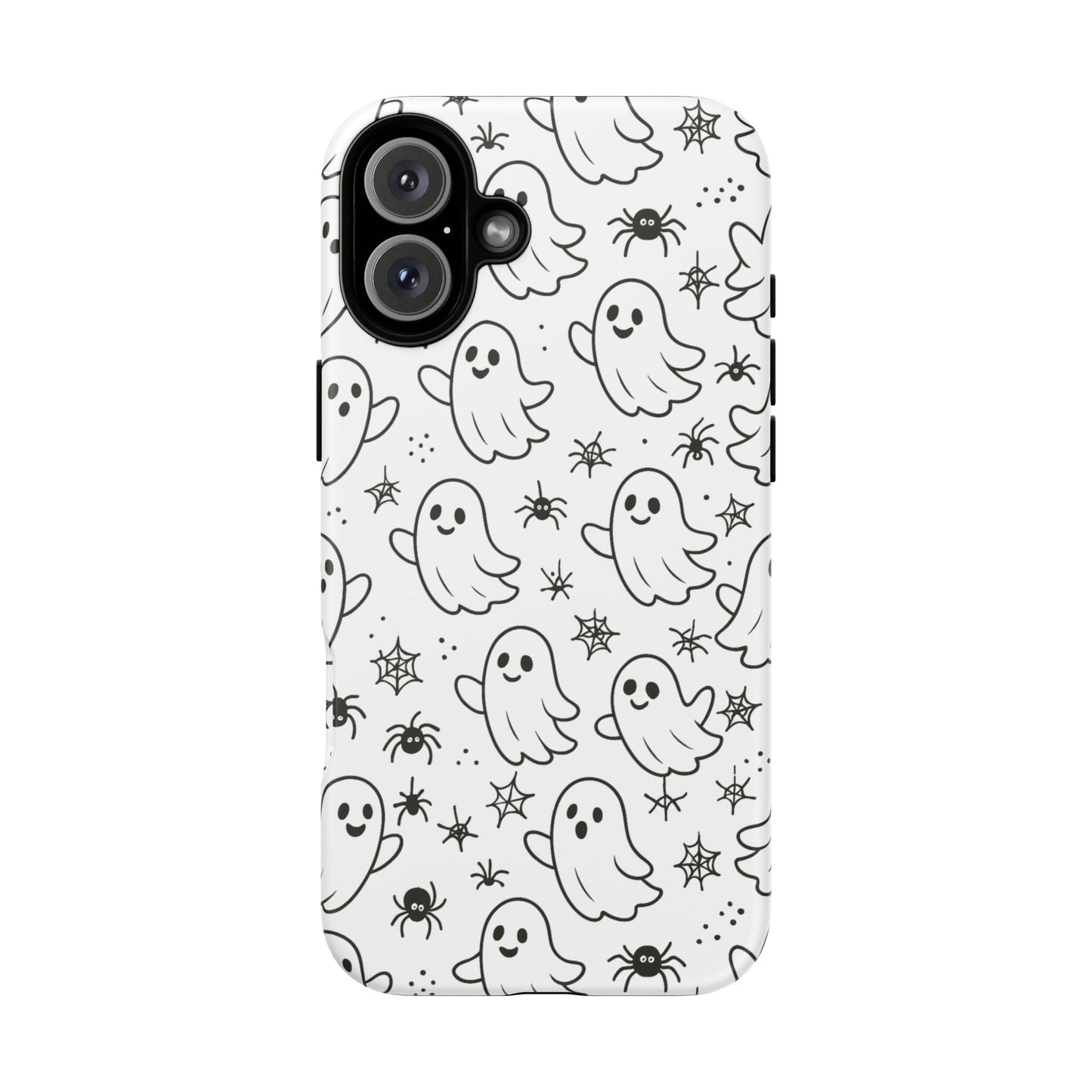 Ghostly Phone Case, Cute Halloween Phone Cover, Tough Phone Case, Spooky Phone Accessory, Ghost Pattern Design