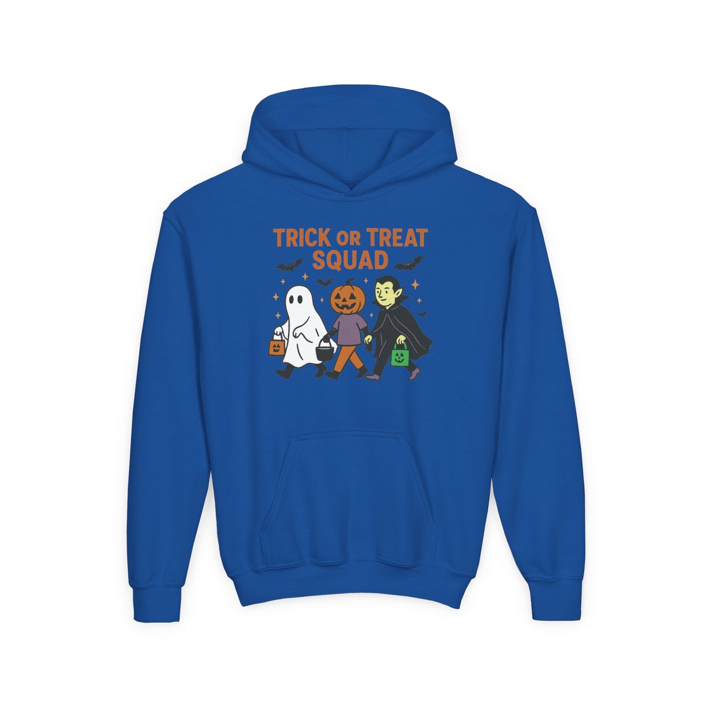 Youth Halloween Sweatshirt - Trick or Treat Squad, Cute Kids Hoodie