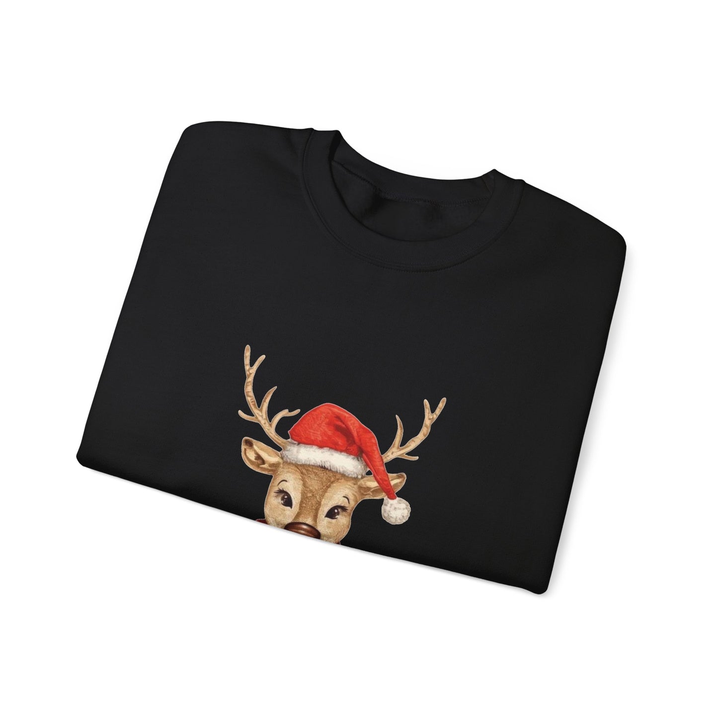 Christmas Reindeer Sweatshirt, Cozy Holiday Crewneck, Winter Fashion, Festive Sweater