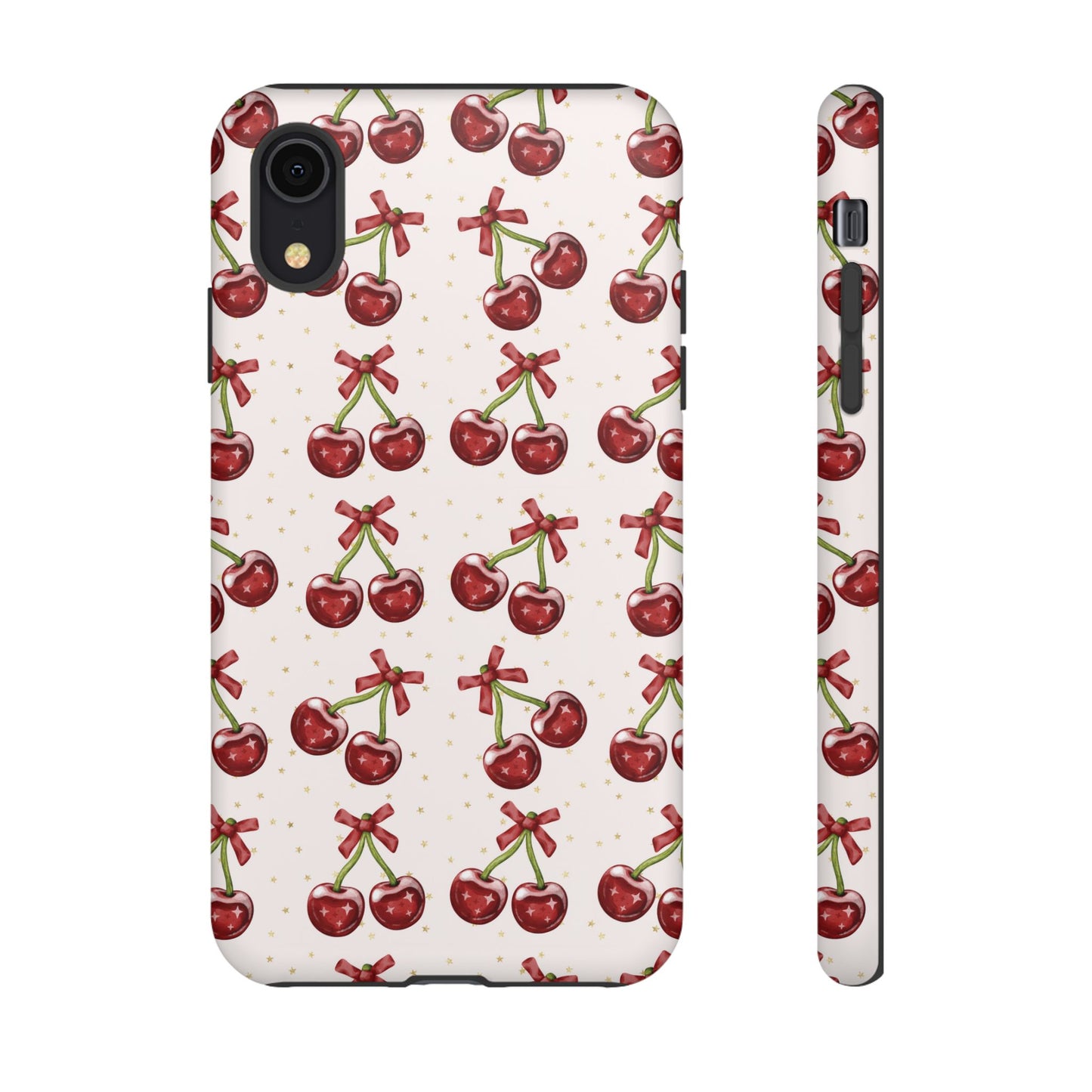 Cherry Pattern Phone Case — Cute Red Cherry Protective Phone Cover