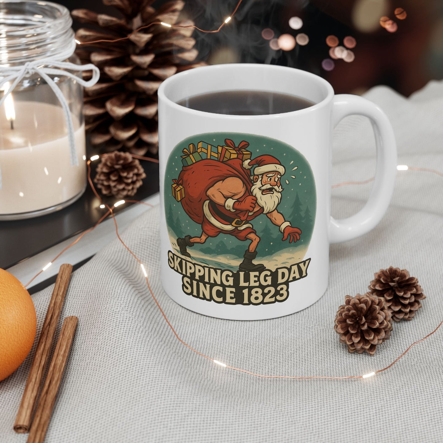 Festive Ceramic Mug for Holiday Cheer, Perfect for Christmas Gifts, Coffee Lovers, Fun Holiday Decor