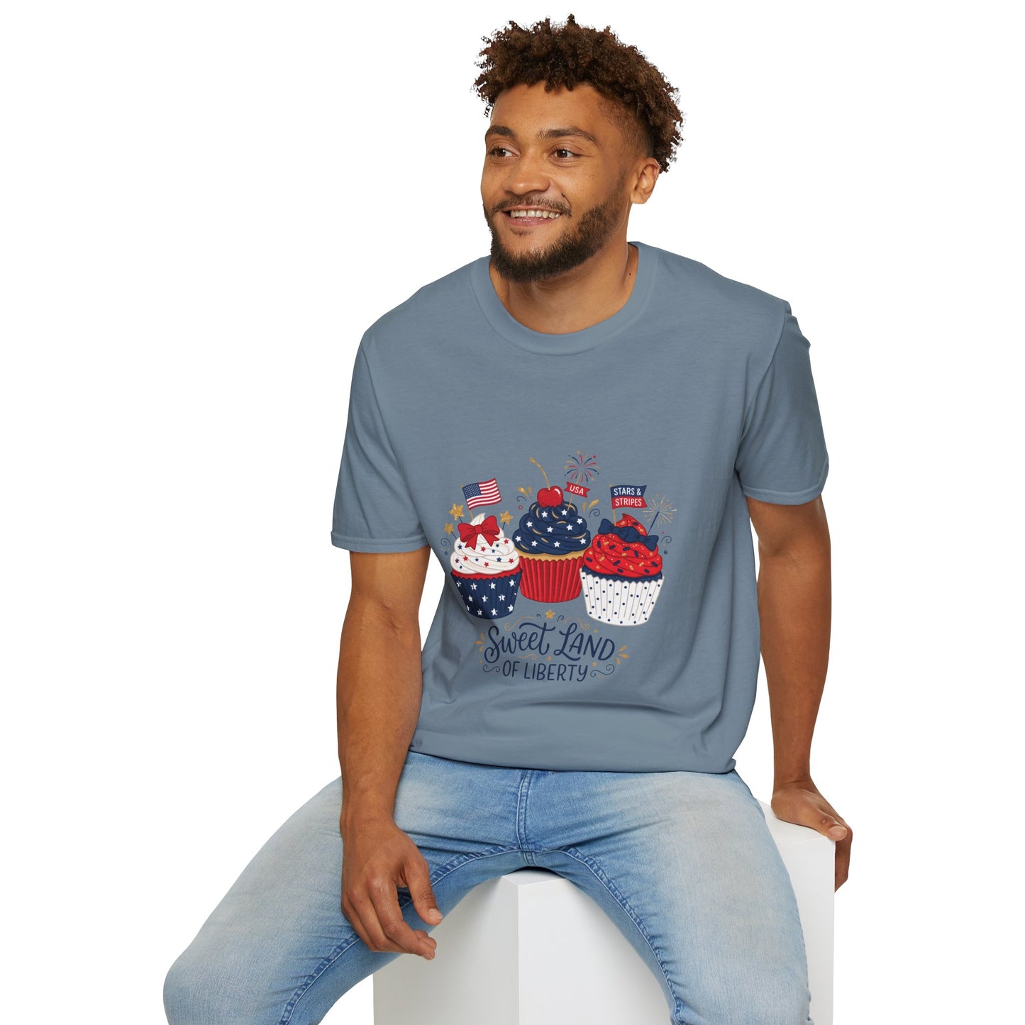 Patriotic Cupcakes T-Shirt — "Sweet Land of Liberty" 4th of July Tee