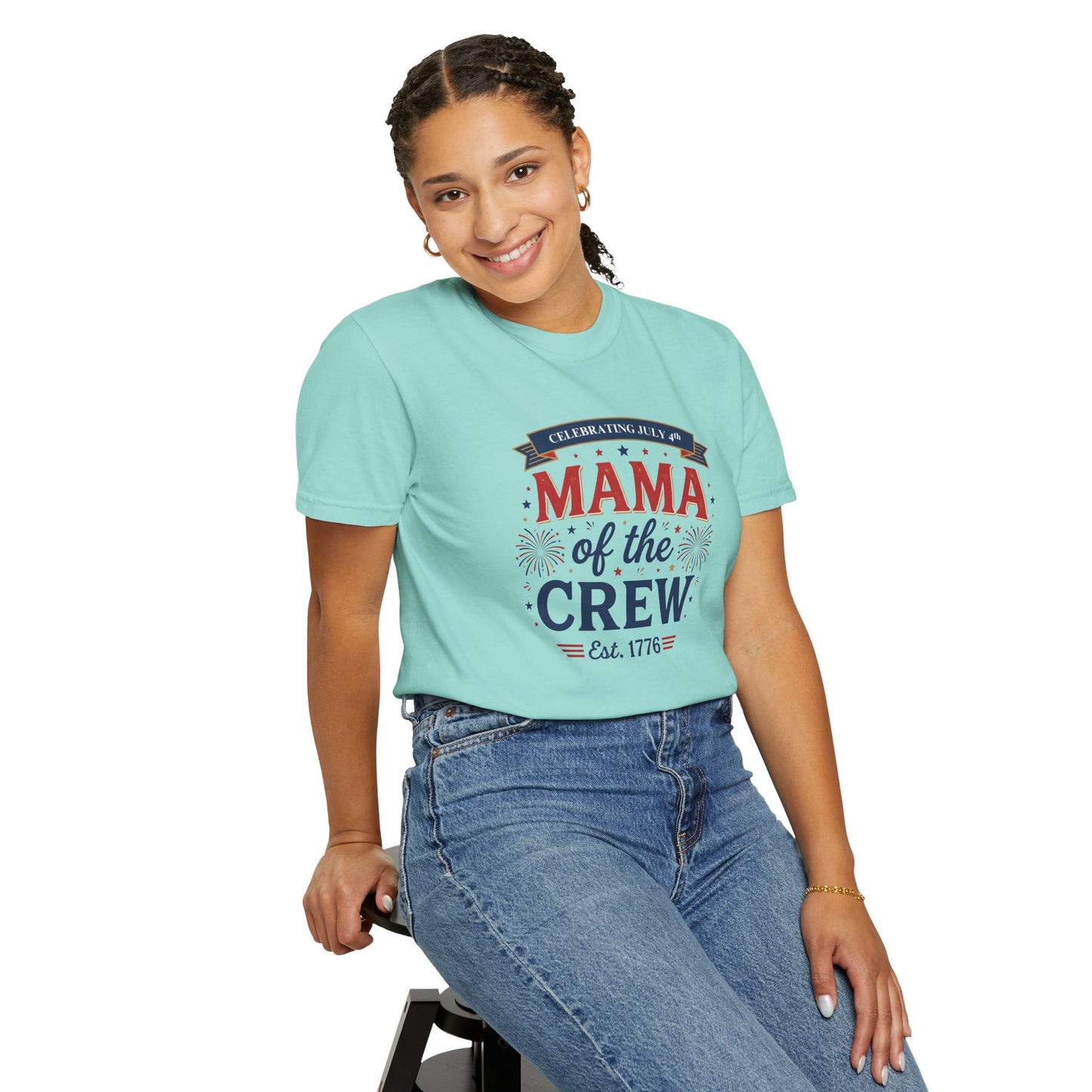 Mama of the Crew T-Shirt — Patriotic 4th of July Tee, Independence Day Shirt
