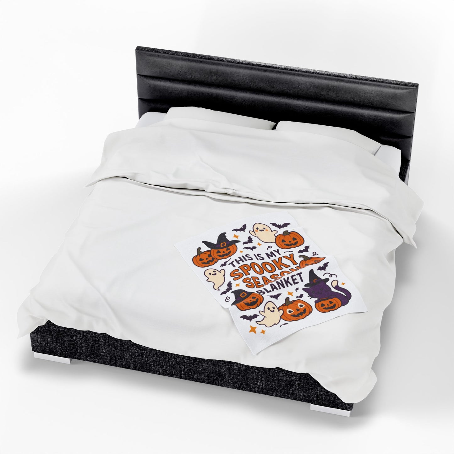 Halloween Themed Velveteen Plush Blanket, Cozy-Spooky Blanket