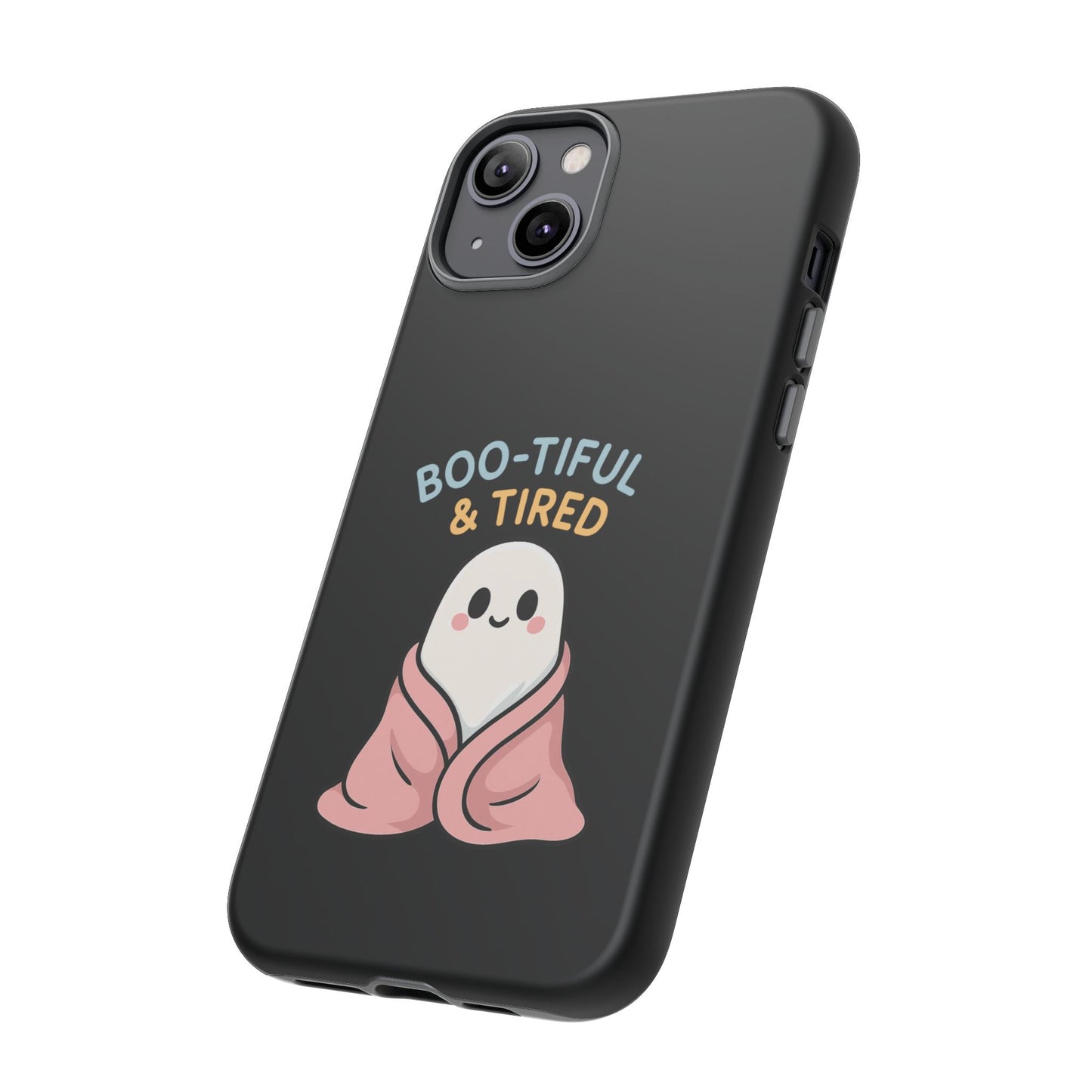 Boo-tiful & Tired Phone Case, Halloween-Themed Design