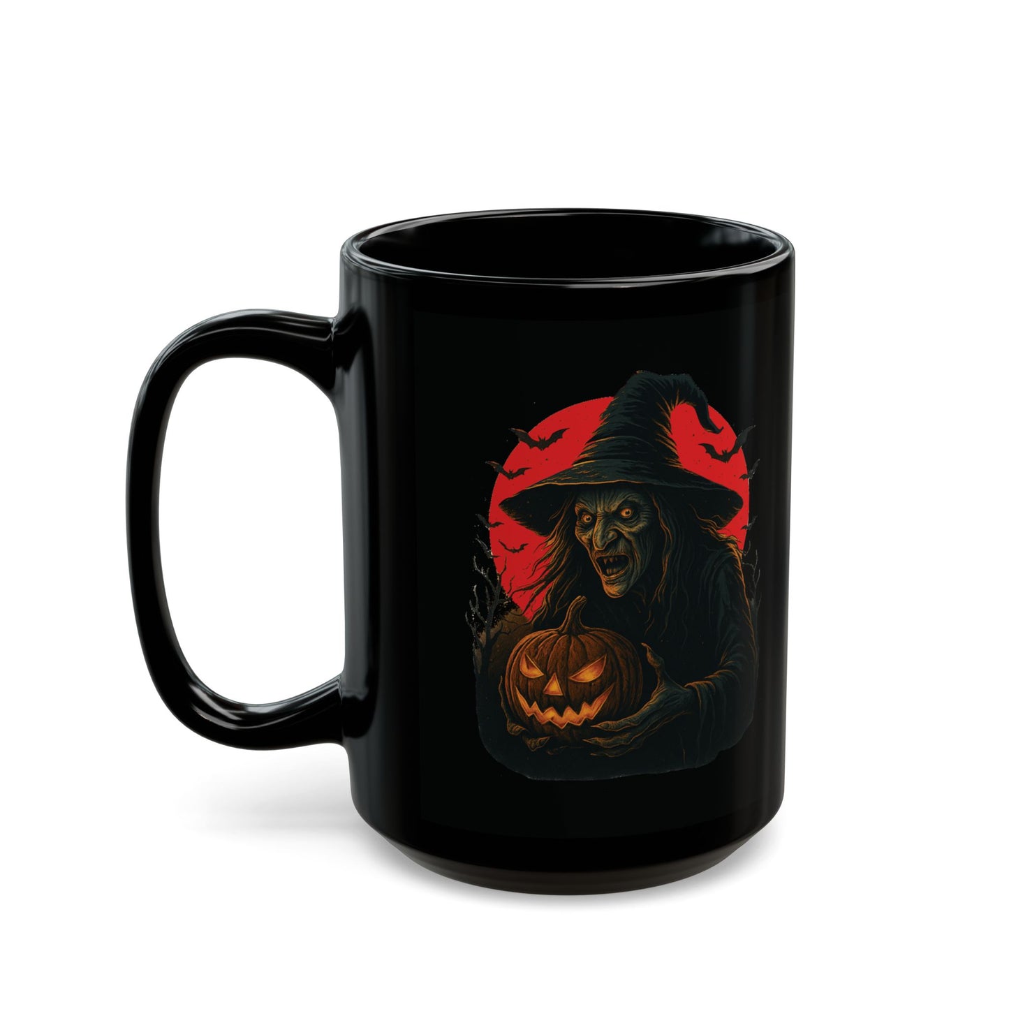 Halloween Witch Mug, Spooky Coffee Cup, Black Witch Mug 11oz/15oz, Witchcraft Gift, Fall Beverage Mug, Halloween Decor