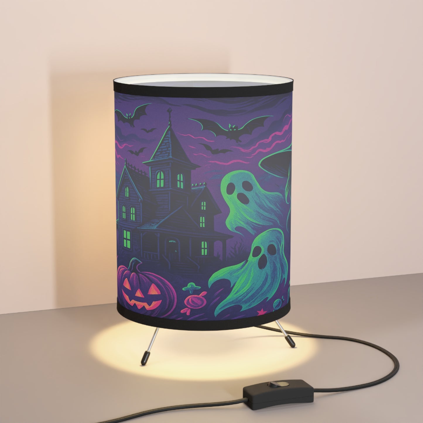 Halloween Tripod Lamp, Spooky Home Decor, Unique Nightlight for Parties