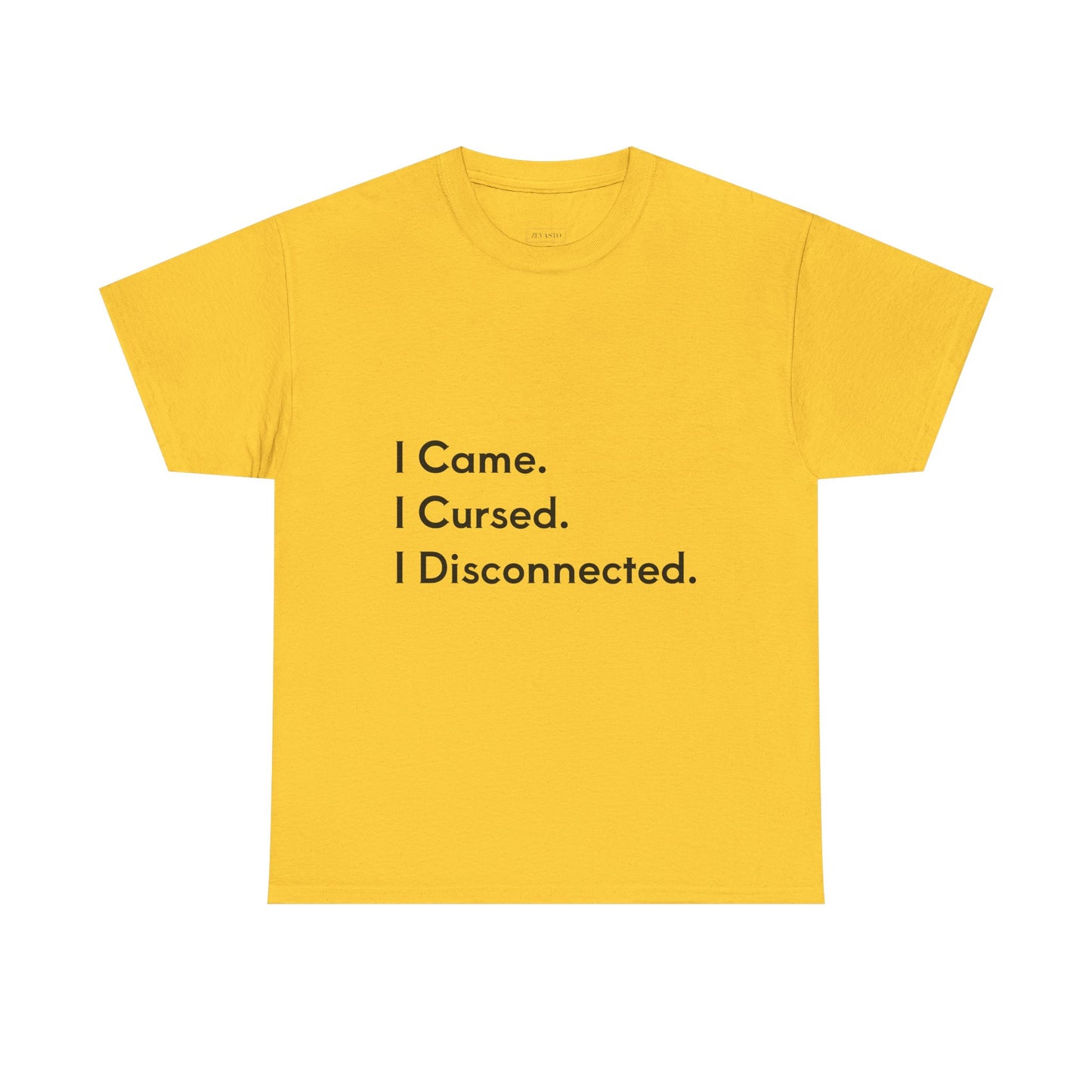 I Came I Cursed I Disconnected Unisex Heavy Cotton Tee, Funny Halloween T-Shirt