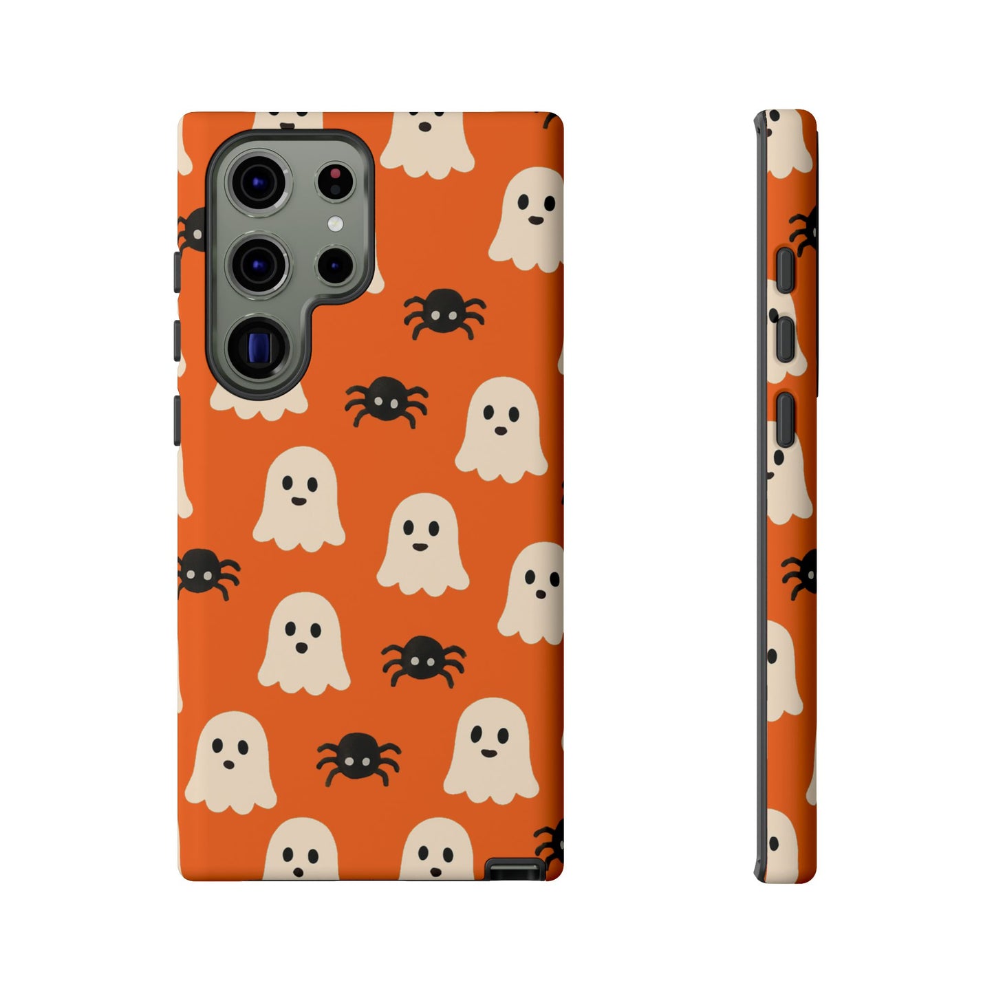Cute Halloween Phone Case with Ghosts and Spiders, Spooky Gift, Fall Accessory, Unique Halloween Decor, Mobile Protection
