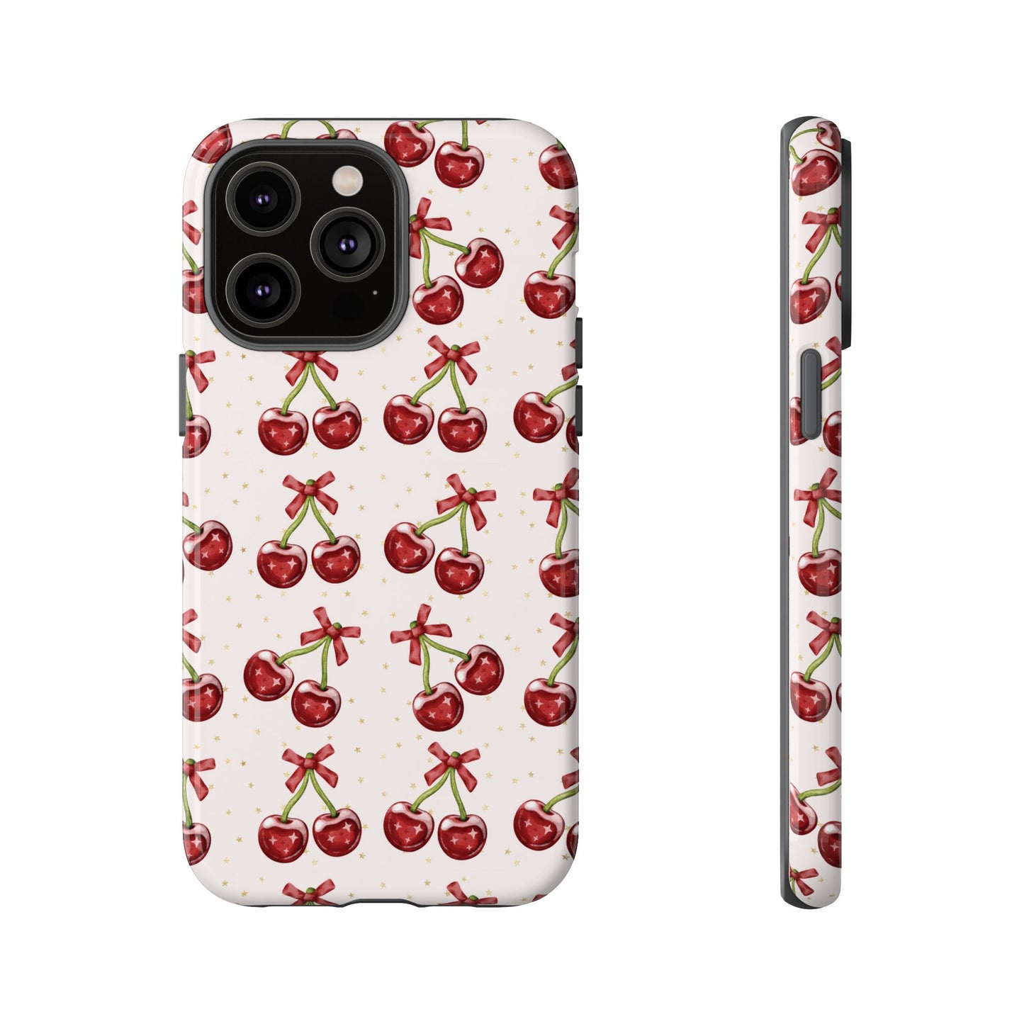 Cherry Pattern Phone Case — Cute Red Cherry Protective Phone Cover